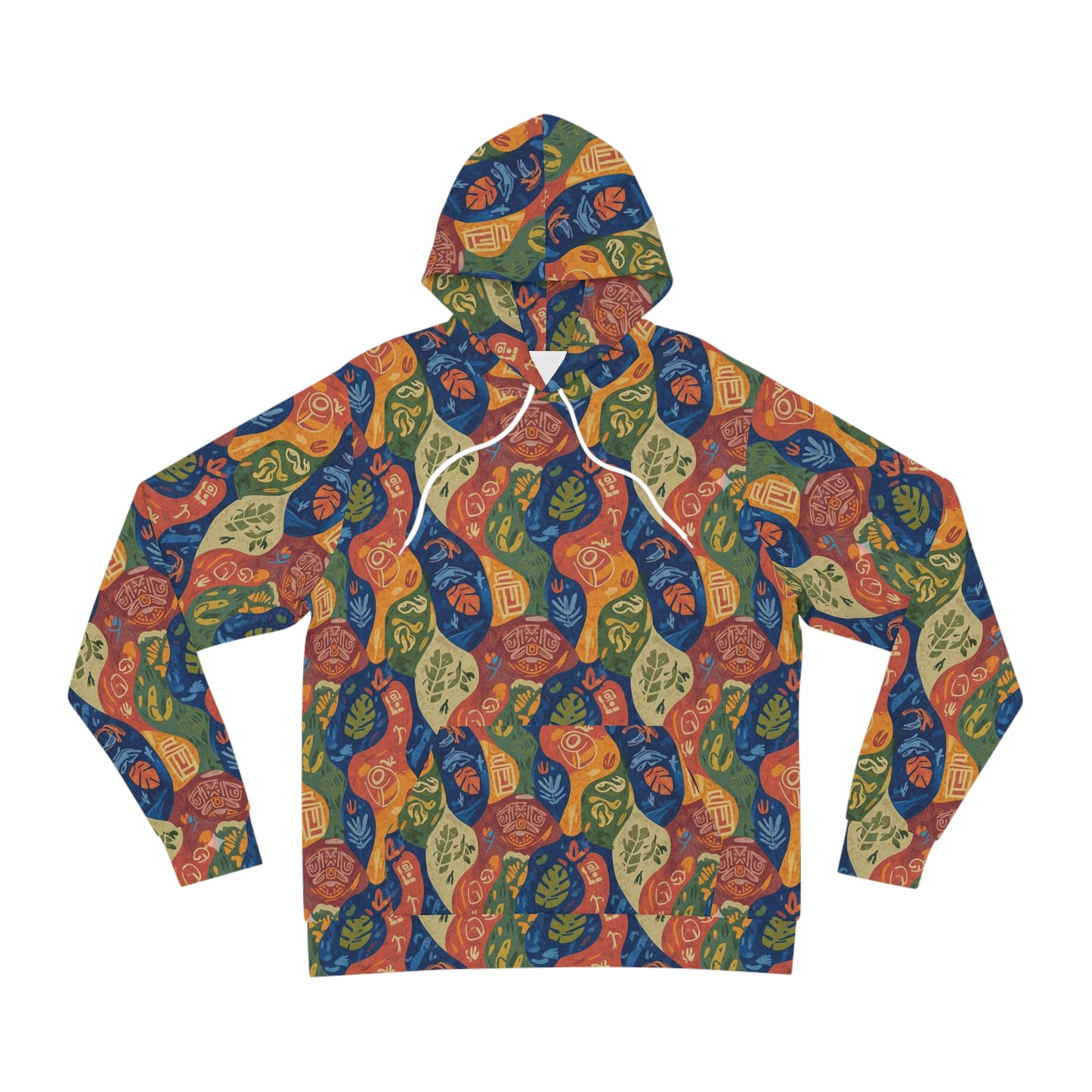 Retro Leaf & Paisley Hoodie