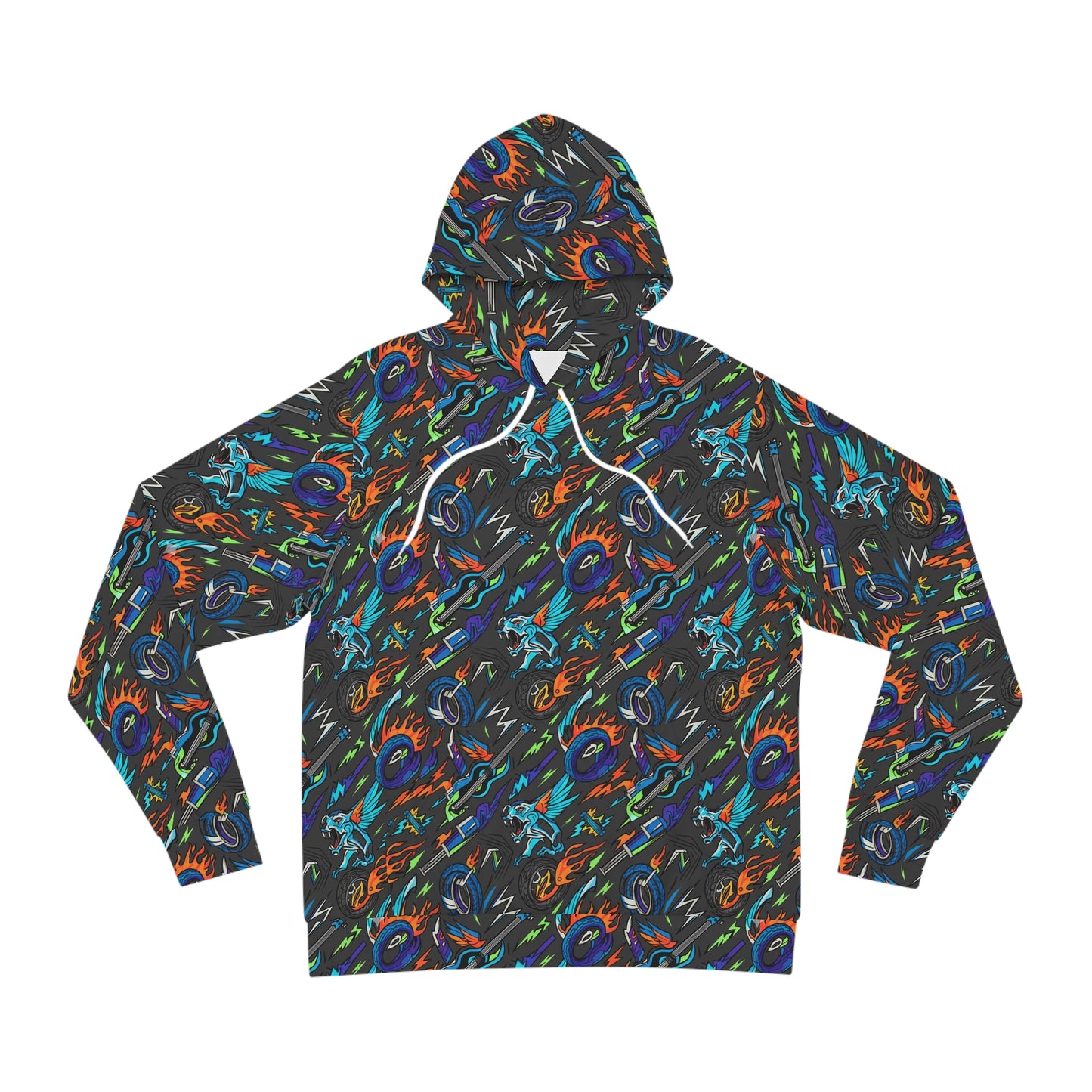 Colorful Abstract Flame Hoodie