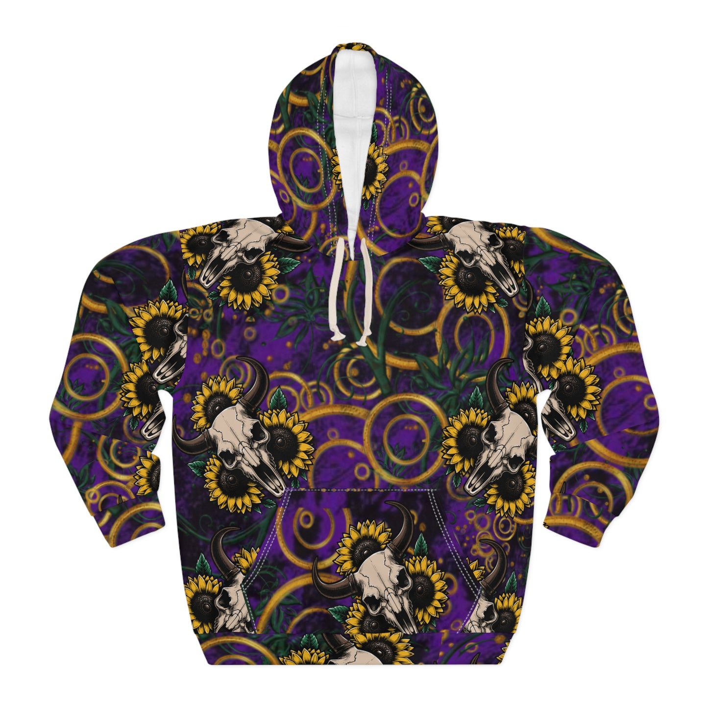 Bull Skull And Sunflower Hoodie