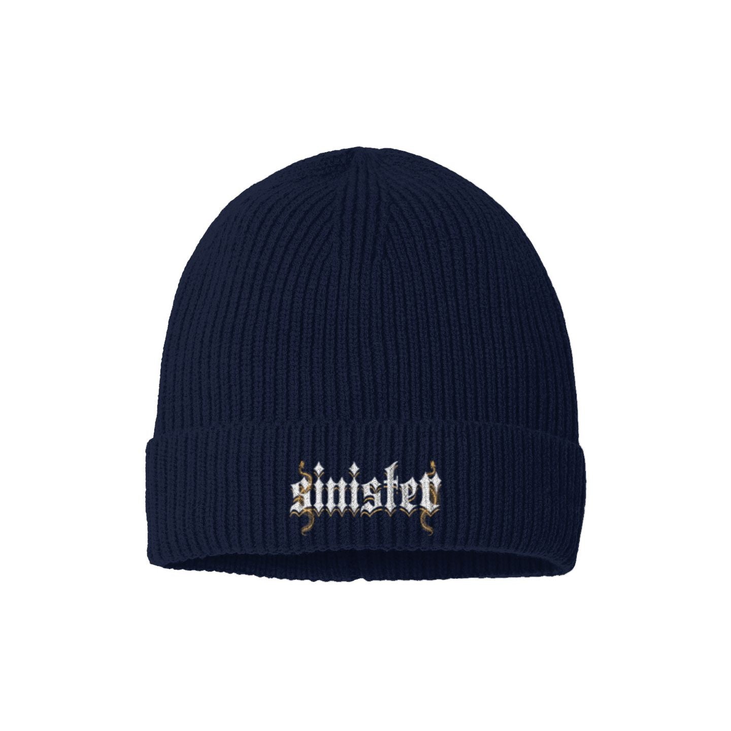 Sinister Sustainable Fine Rib Knit Beanie Colors V1