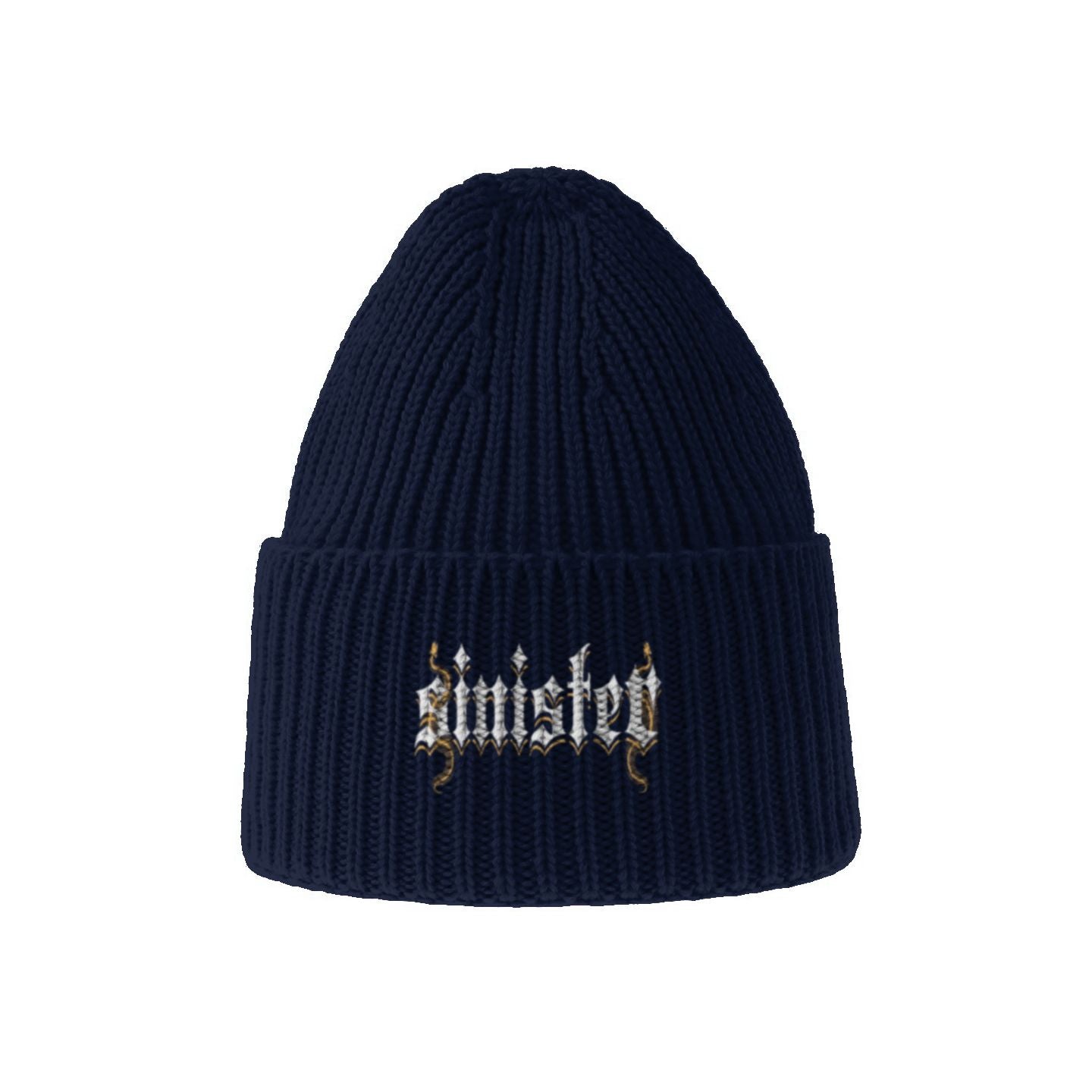 Sinister Sustainable Chunky Rib Knit Beanie Colors V1