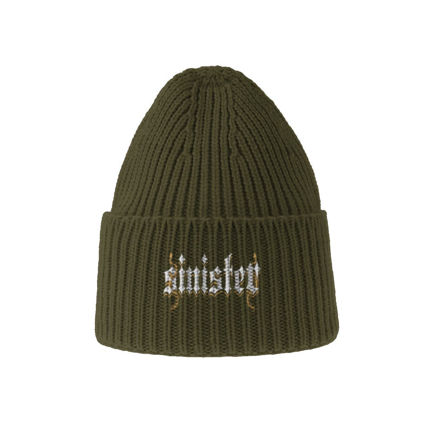 Sinister Sustainable Chunky Rib Knit Beanie Colors V1