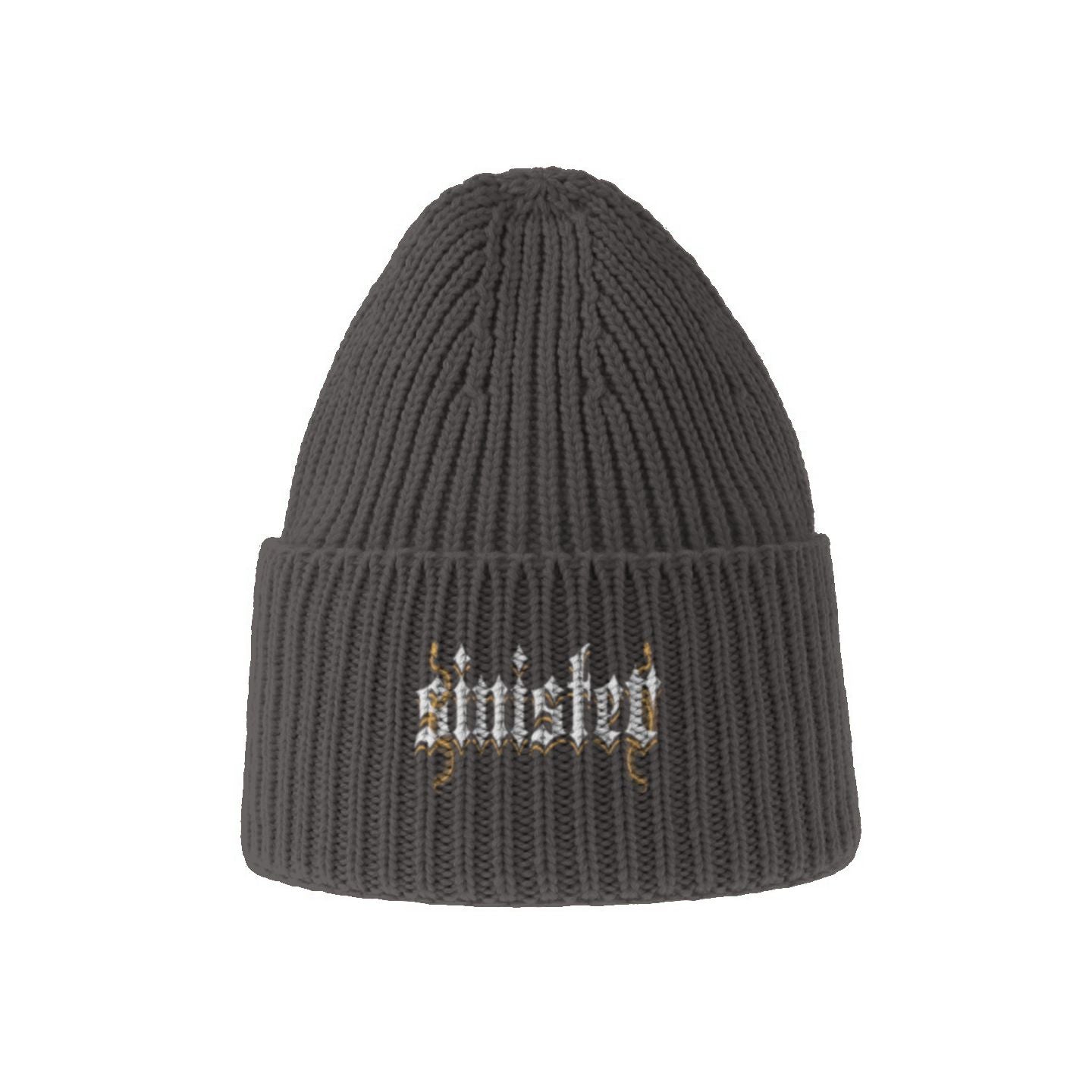 Sinister Sustainable Chunky Rib Knit Beanie Colors V2