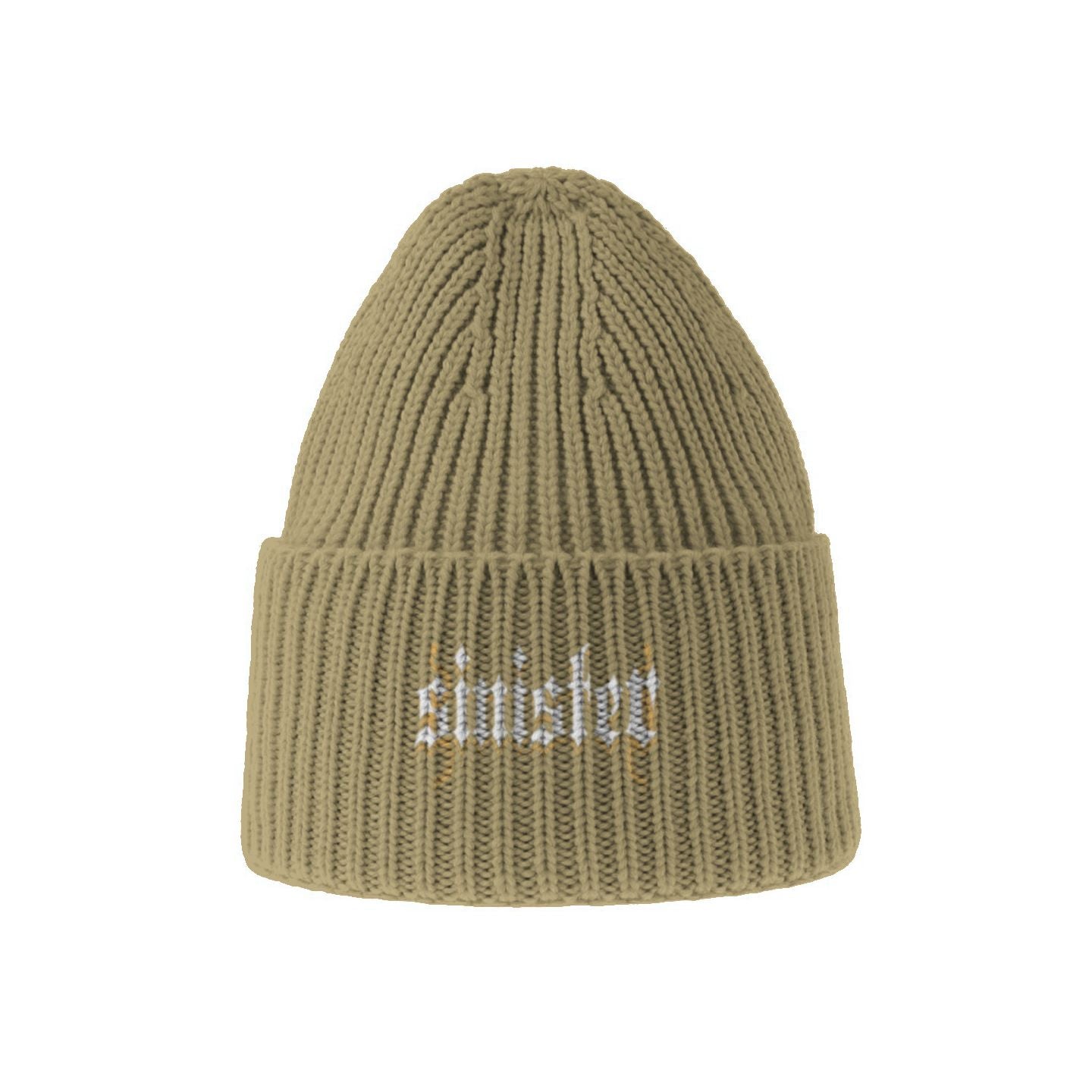 Sinister Sustainable Chunky Rib Knit Beanie Colors V3