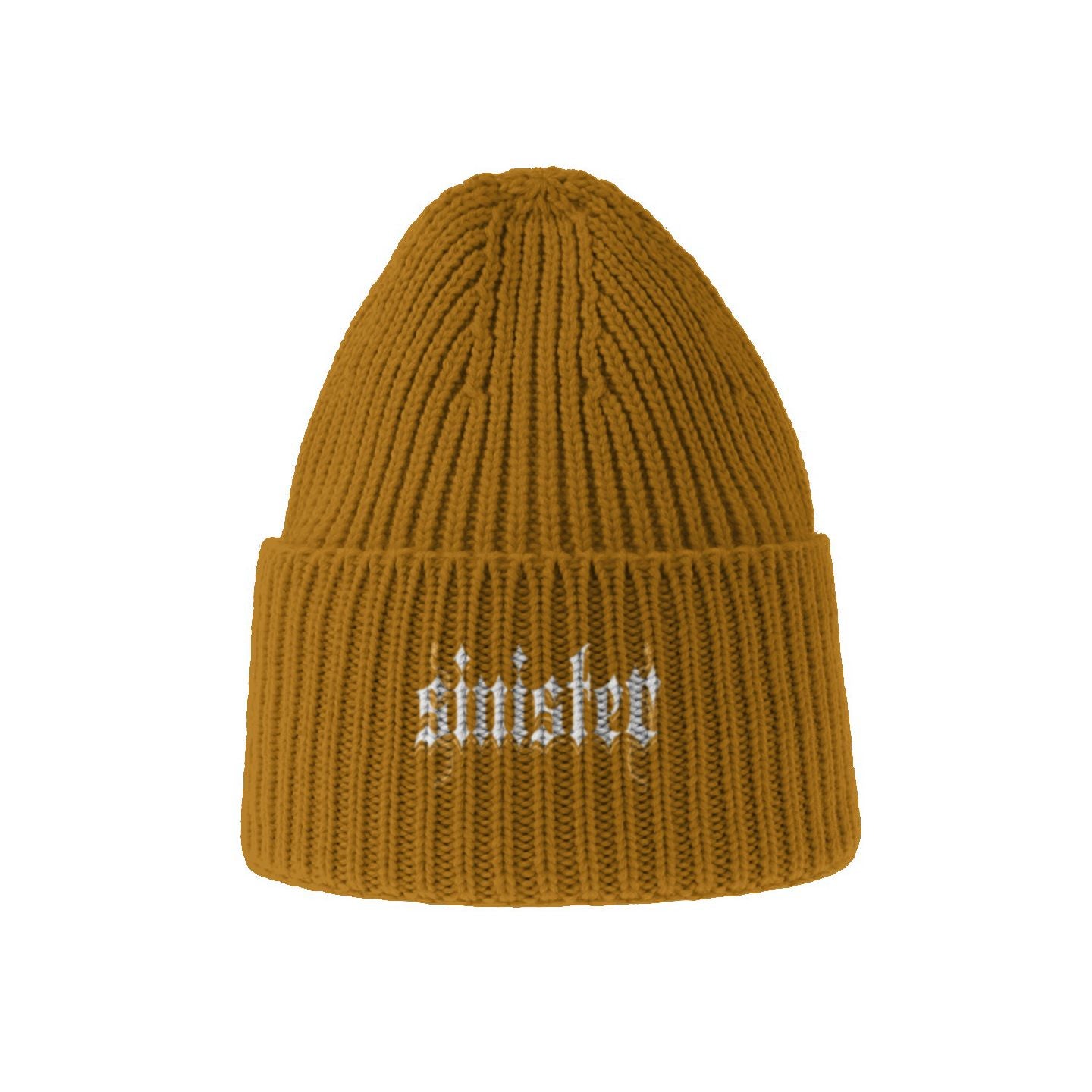 Sinister Sustainable Chunky Rib Knit Beanie Colors V4