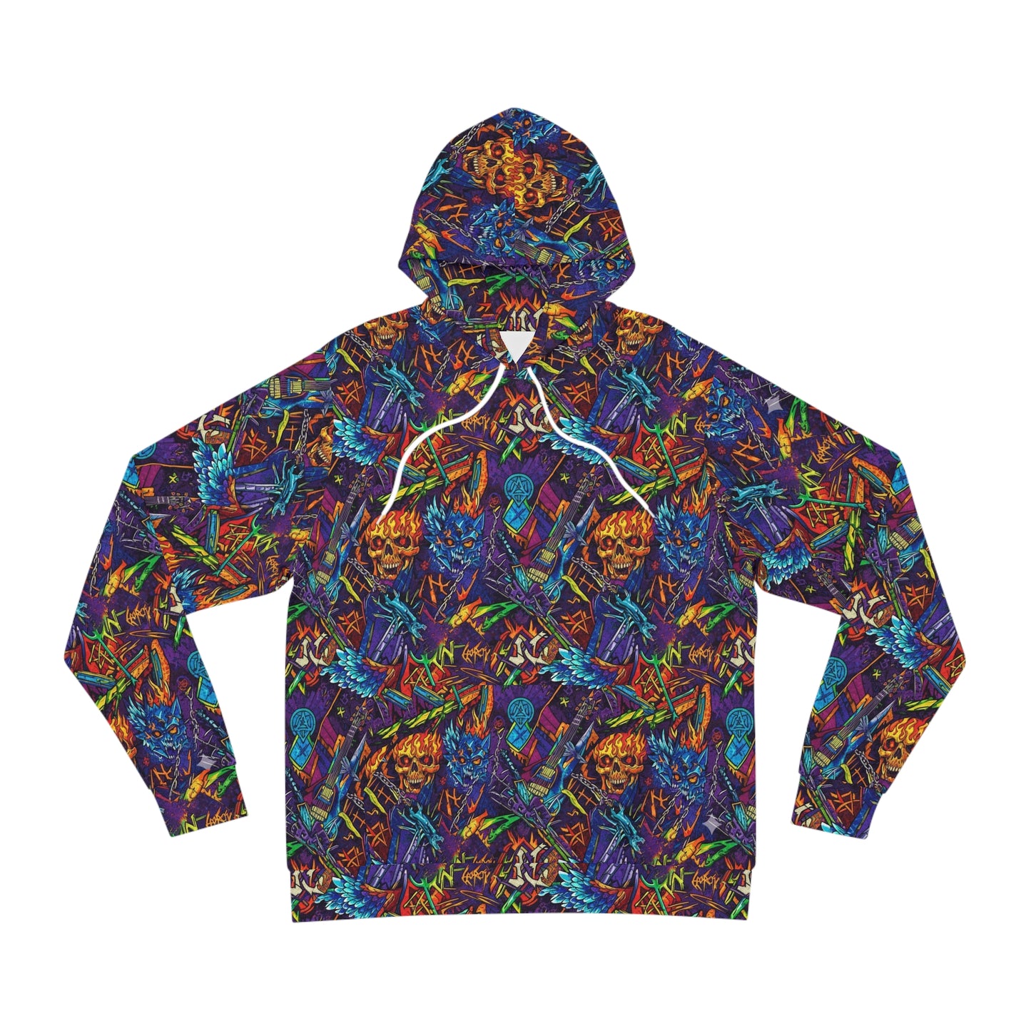 Neon Skull & Tropical Skate Pattern