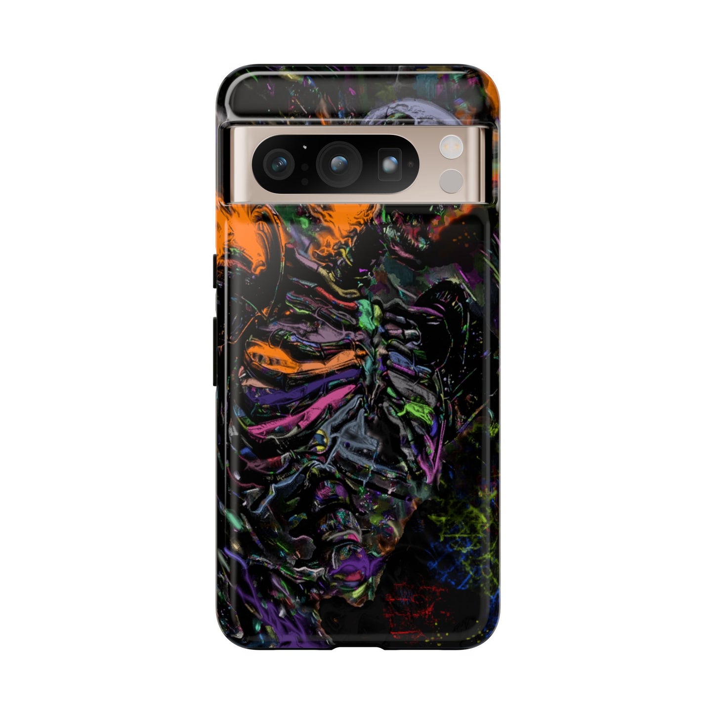 Flaming Skeleton Tough Phone Case