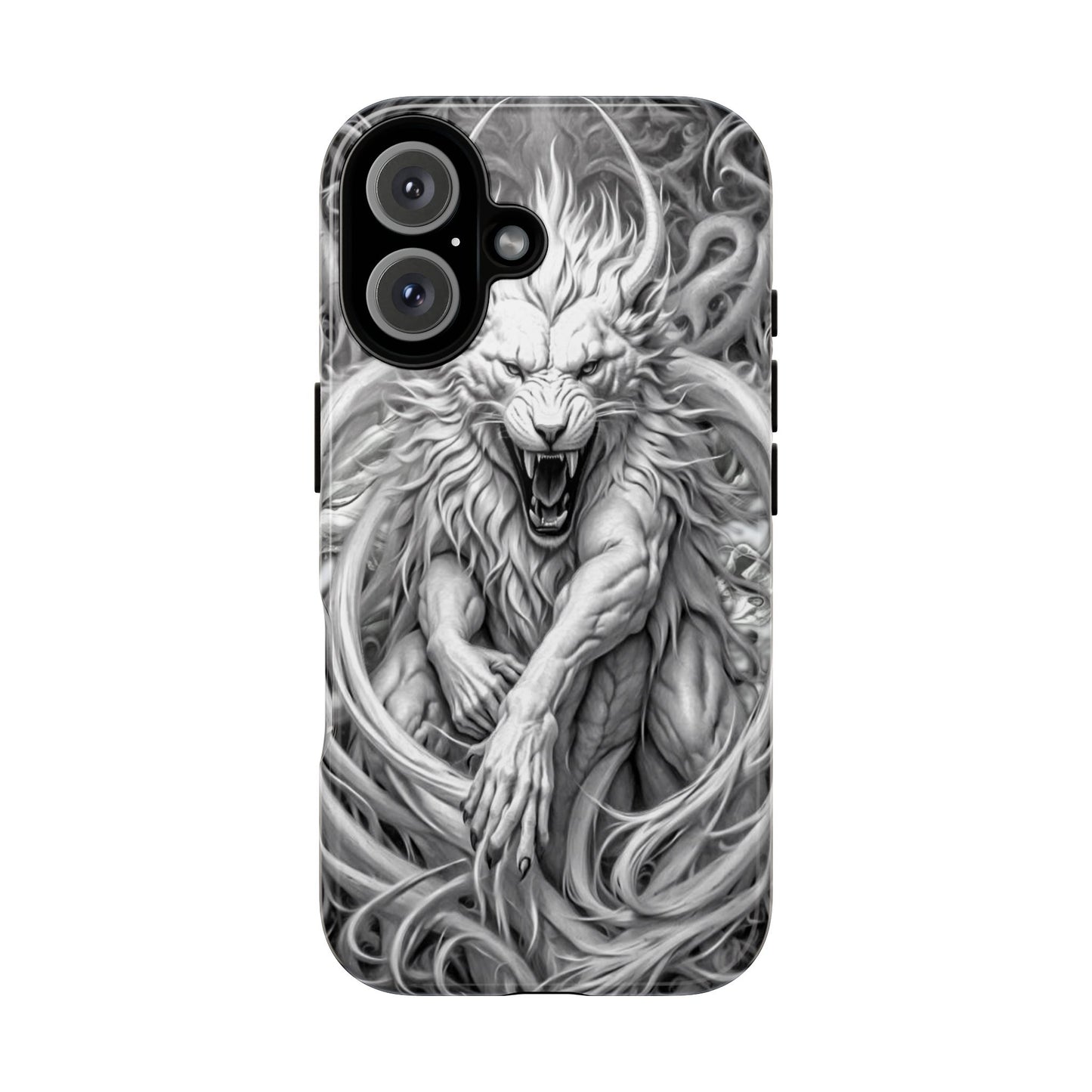 White Lion Beast Tough Phone Case