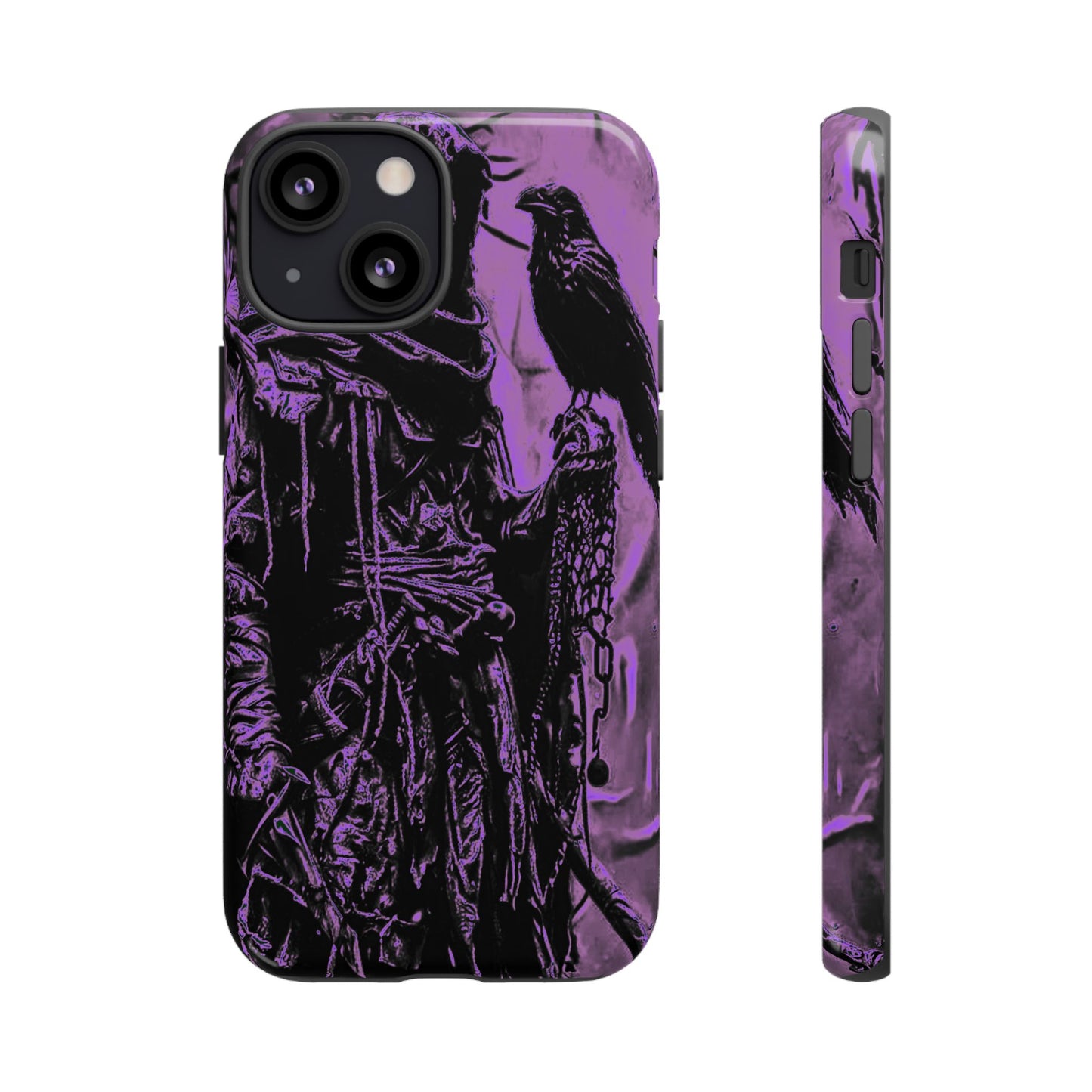 Hooded Figure With Raven Tough Phone Case