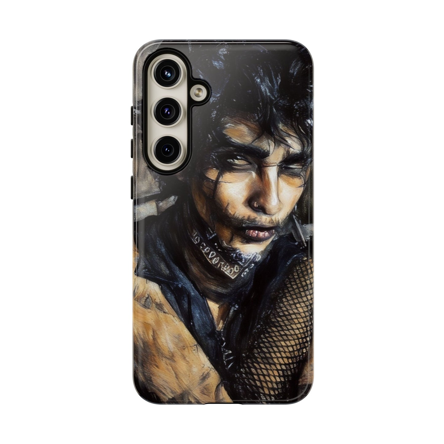 Serene Goth Boy Tough Phone Case