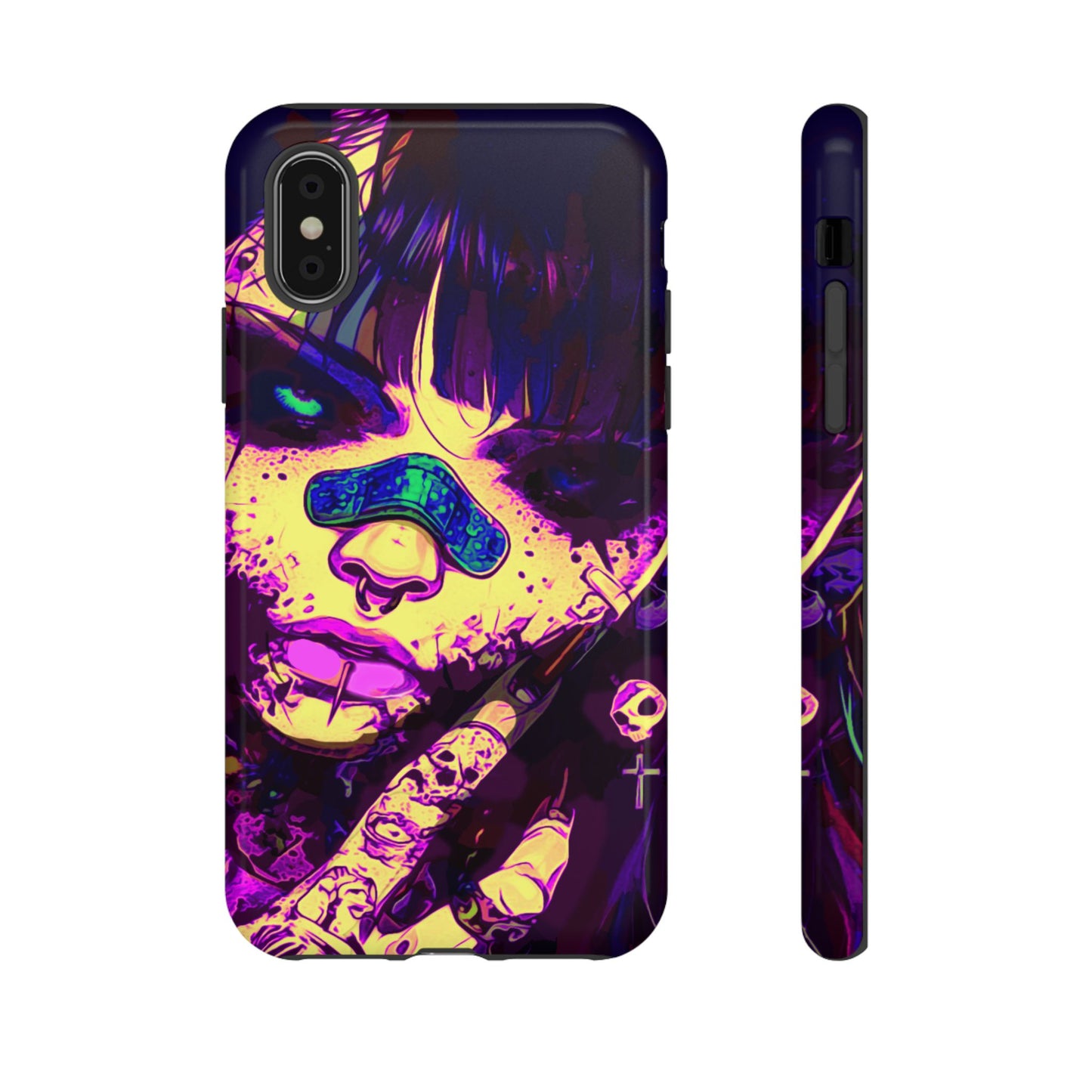 Punk Bandaid Girl Tough Phone Case