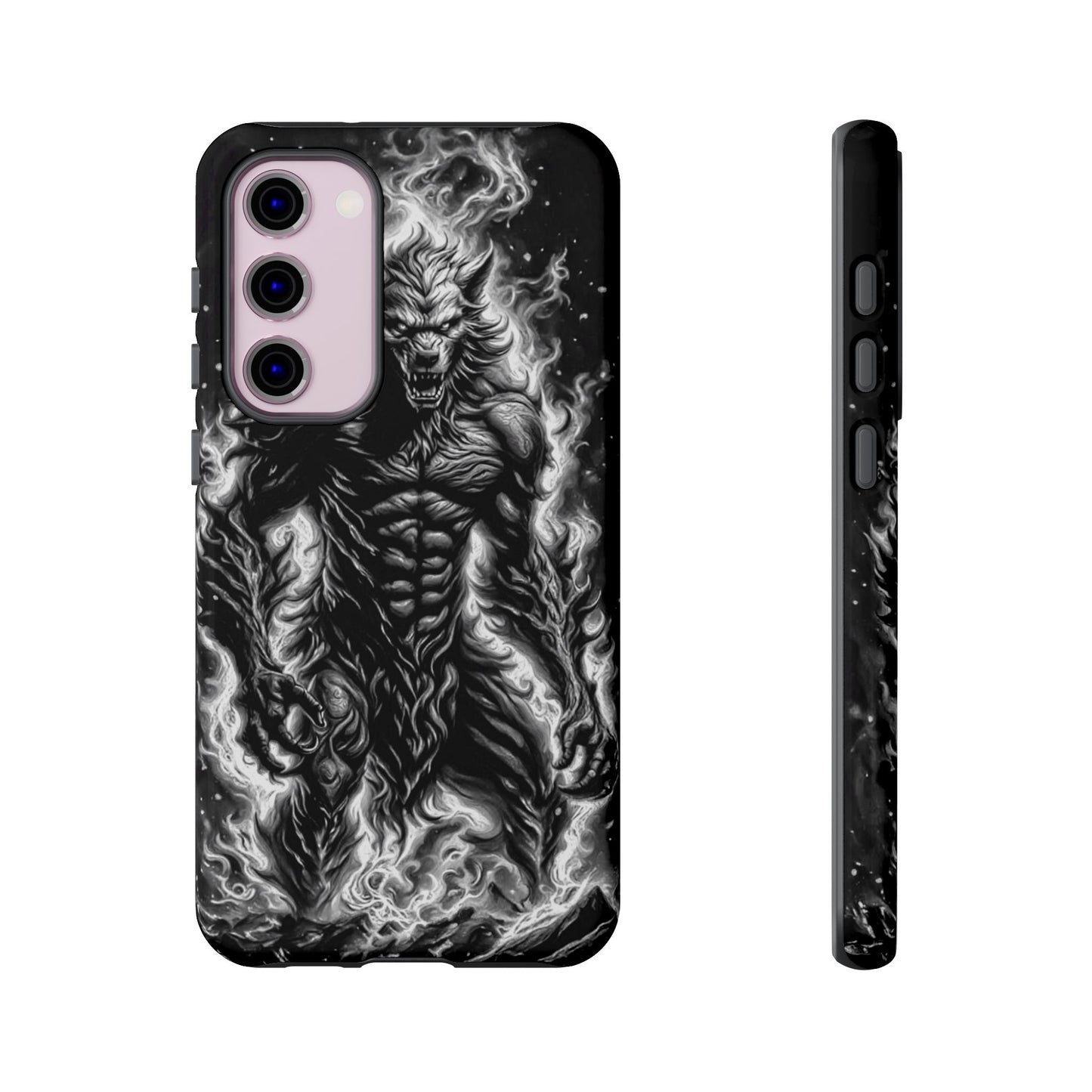 Wolf On Fire Tough Phone Case