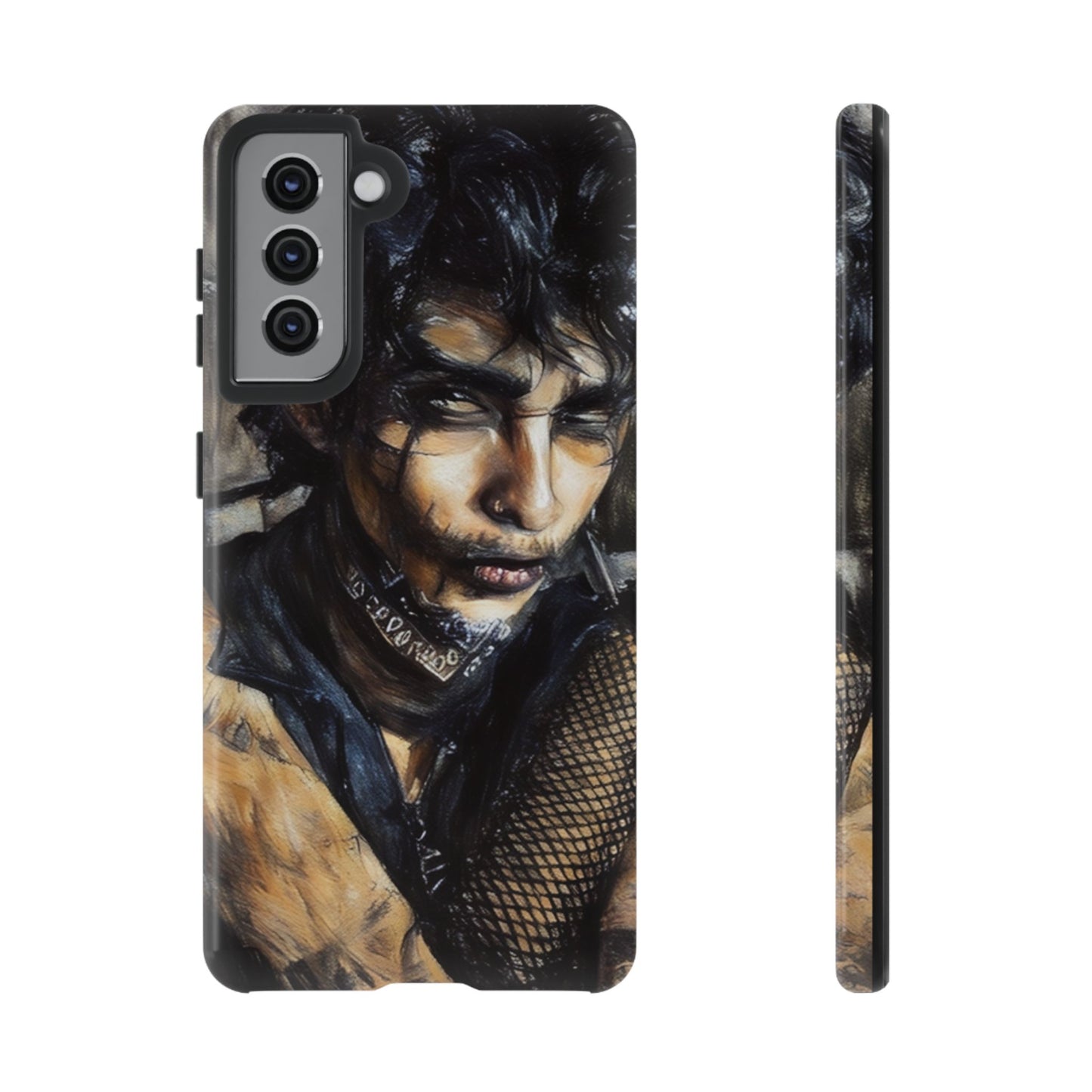 Serene Goth Boy Tough Phone Case