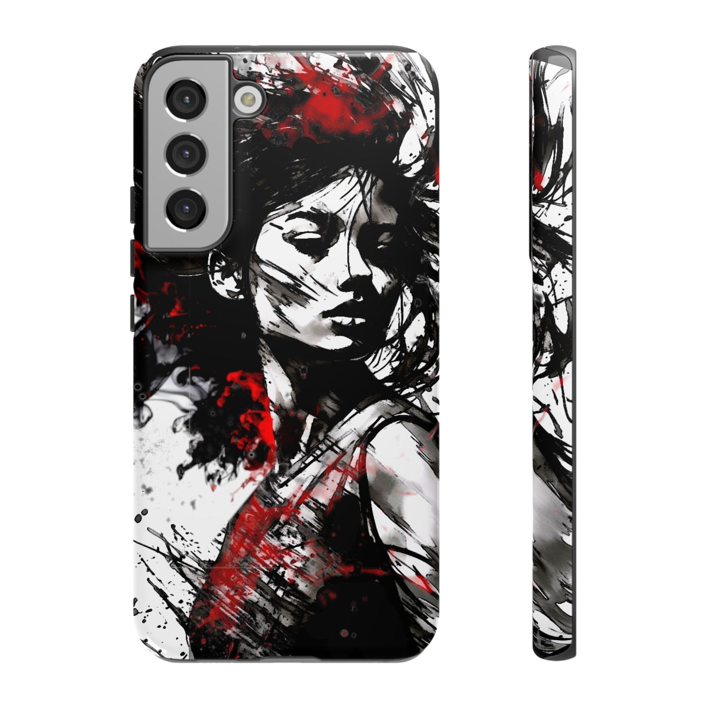 Paint Splatter Girl Tough Phone Case