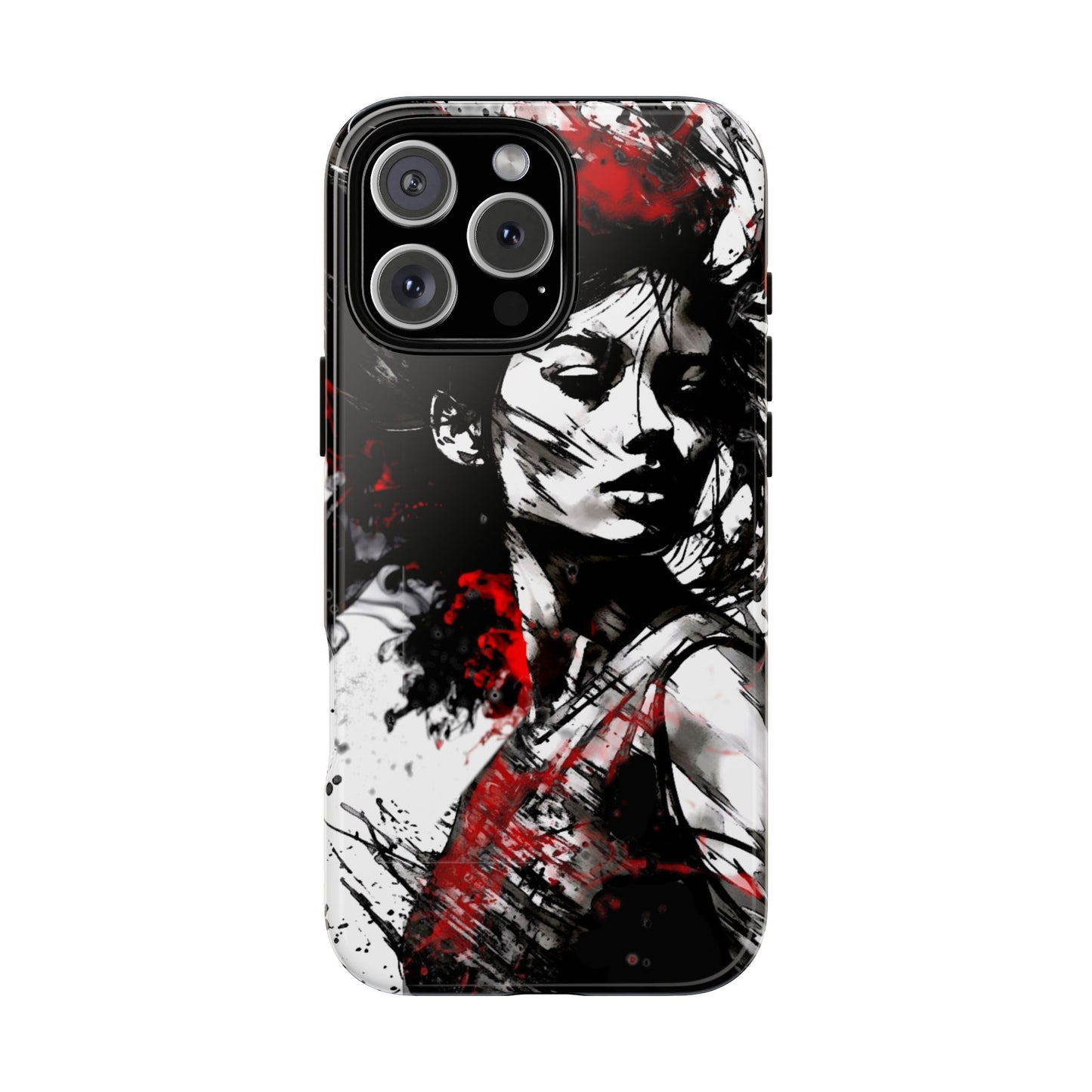 Paint Splatter Girl Tough Phone Case