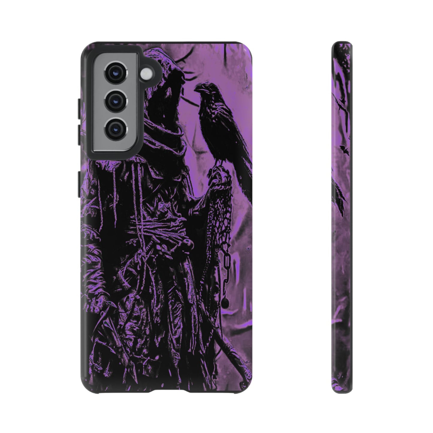 Hooded Figure With Raven Tough Phone Case