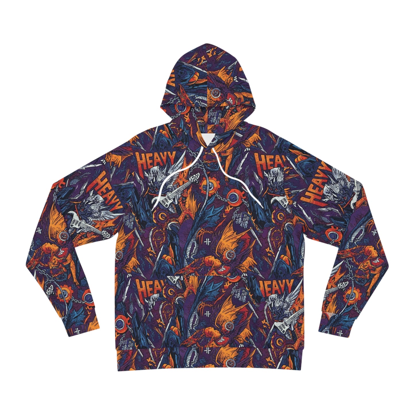 Flaming Skull -Guitar Rock Hoodie