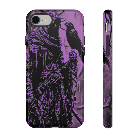 Hooded Figure With Raven Tough Phone Case