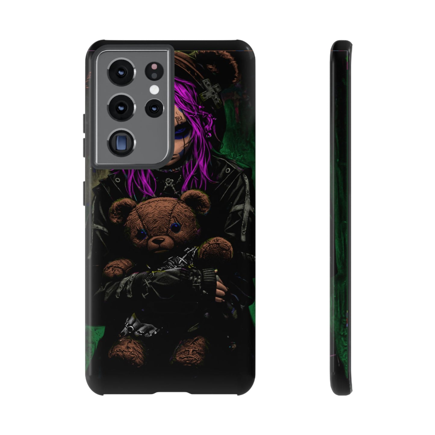 Girl And Teddy Tough Phone Case