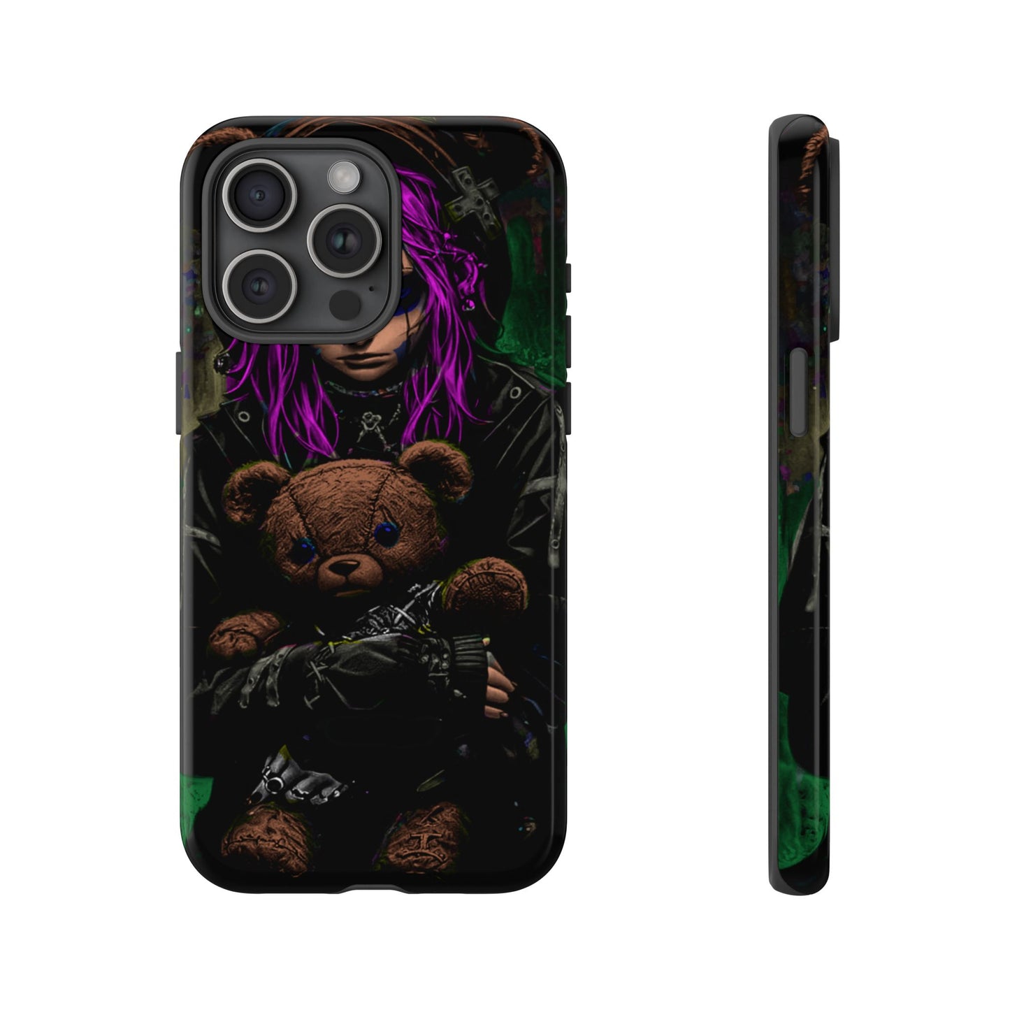 Girl And Teddy Tough Phone Case