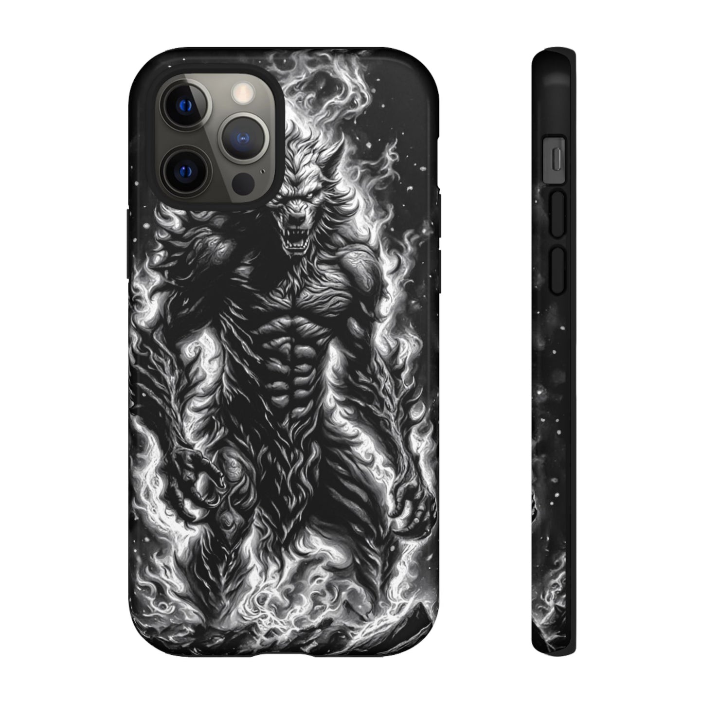 Wolf On Fire Tough Phone Case