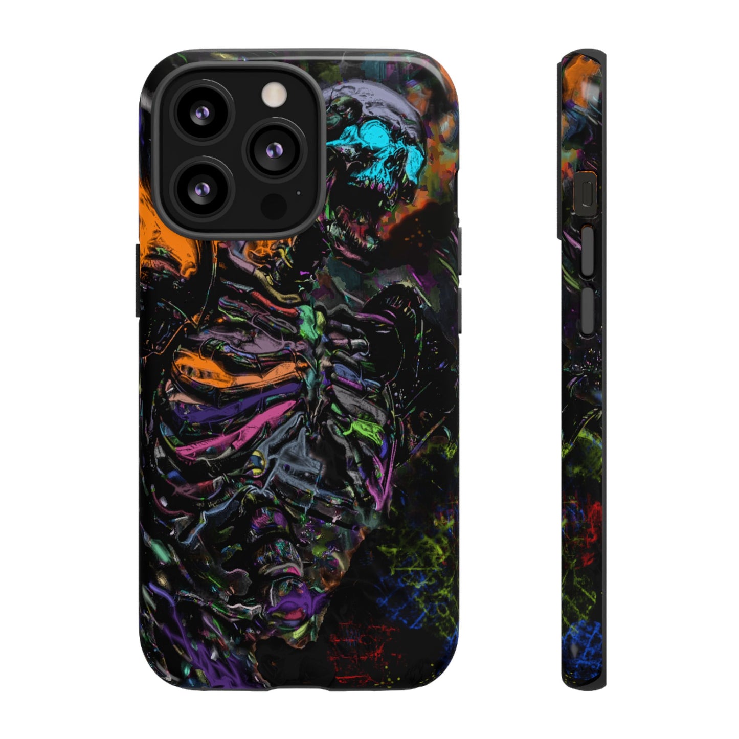 Flaming Skeleton Tough Phone Case