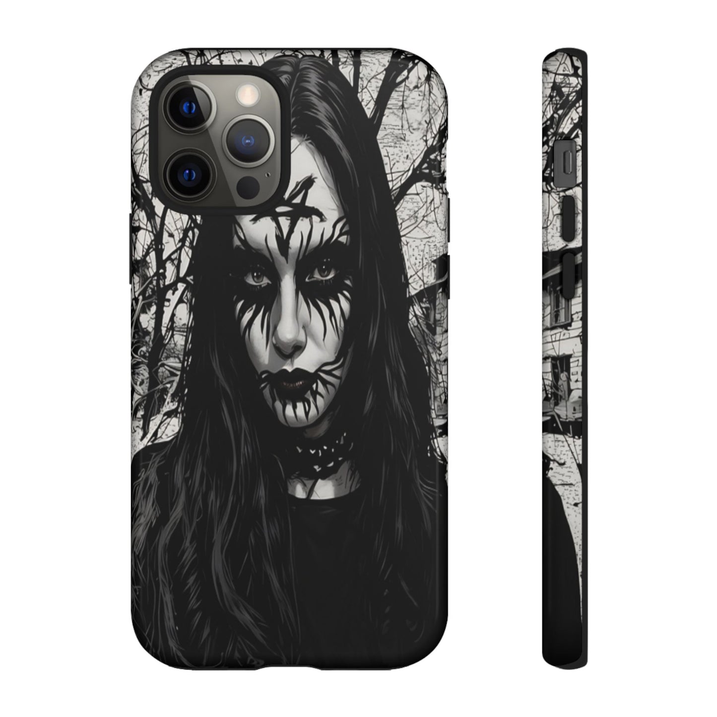 Black Metal Face Tough Phone Case