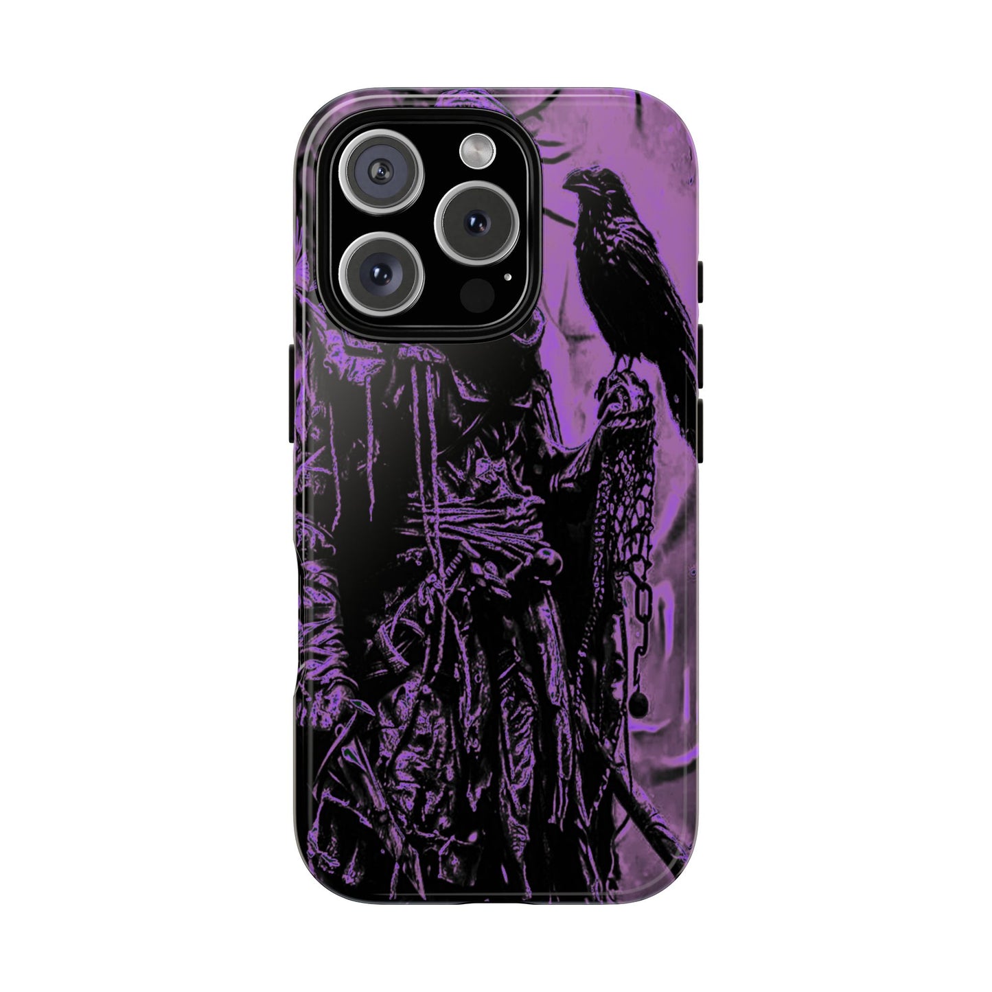 Hooded Figure With Raven Tough Phone Case