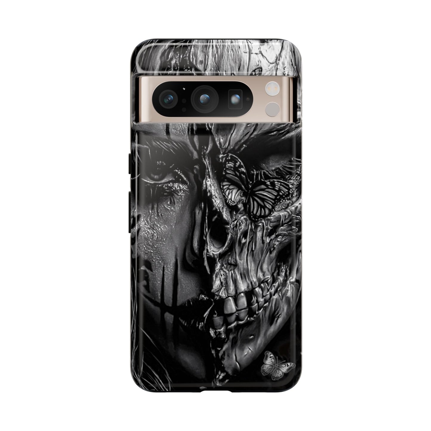 Half Skull Face Tough Phone Case