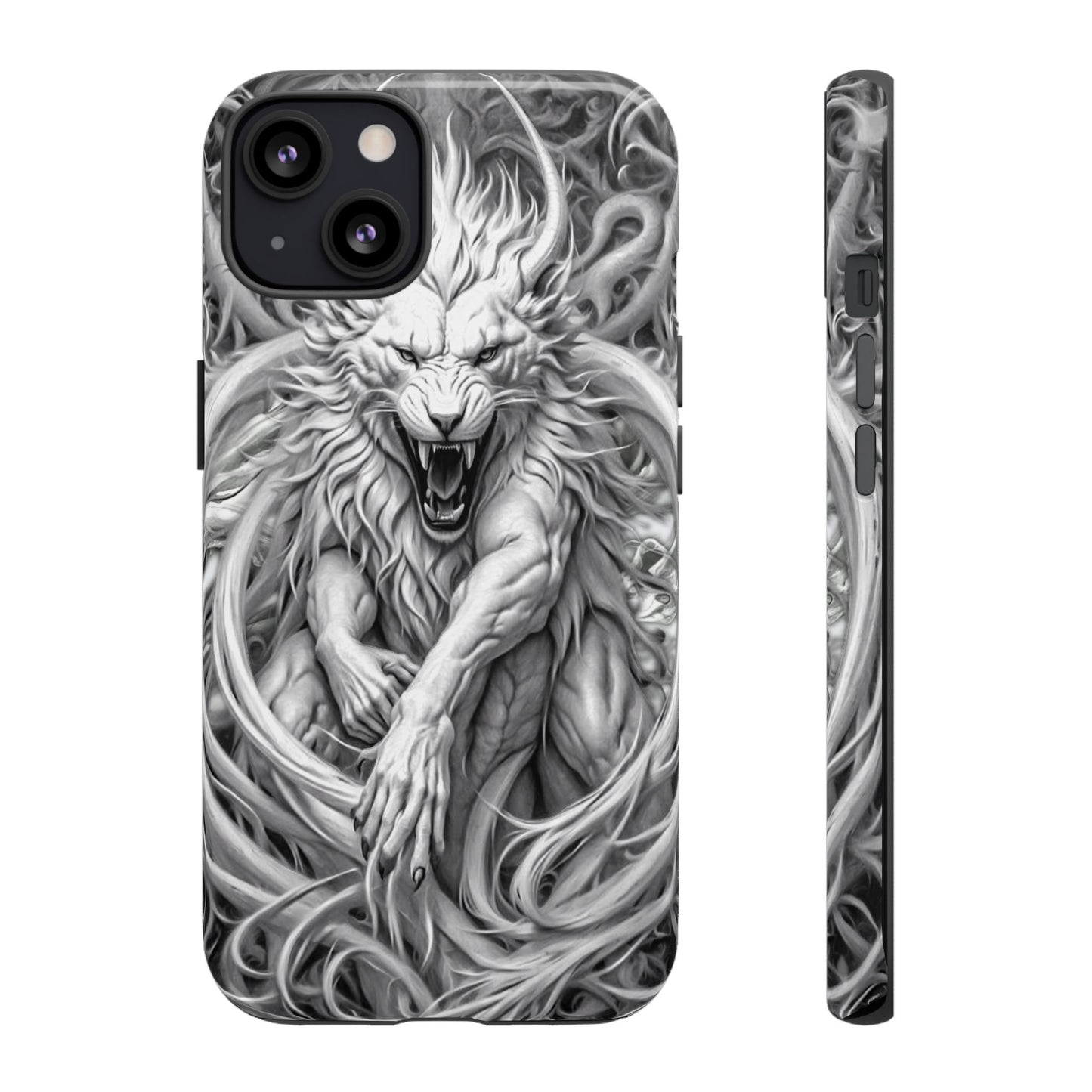 White Lion Beast Tough Phone Case