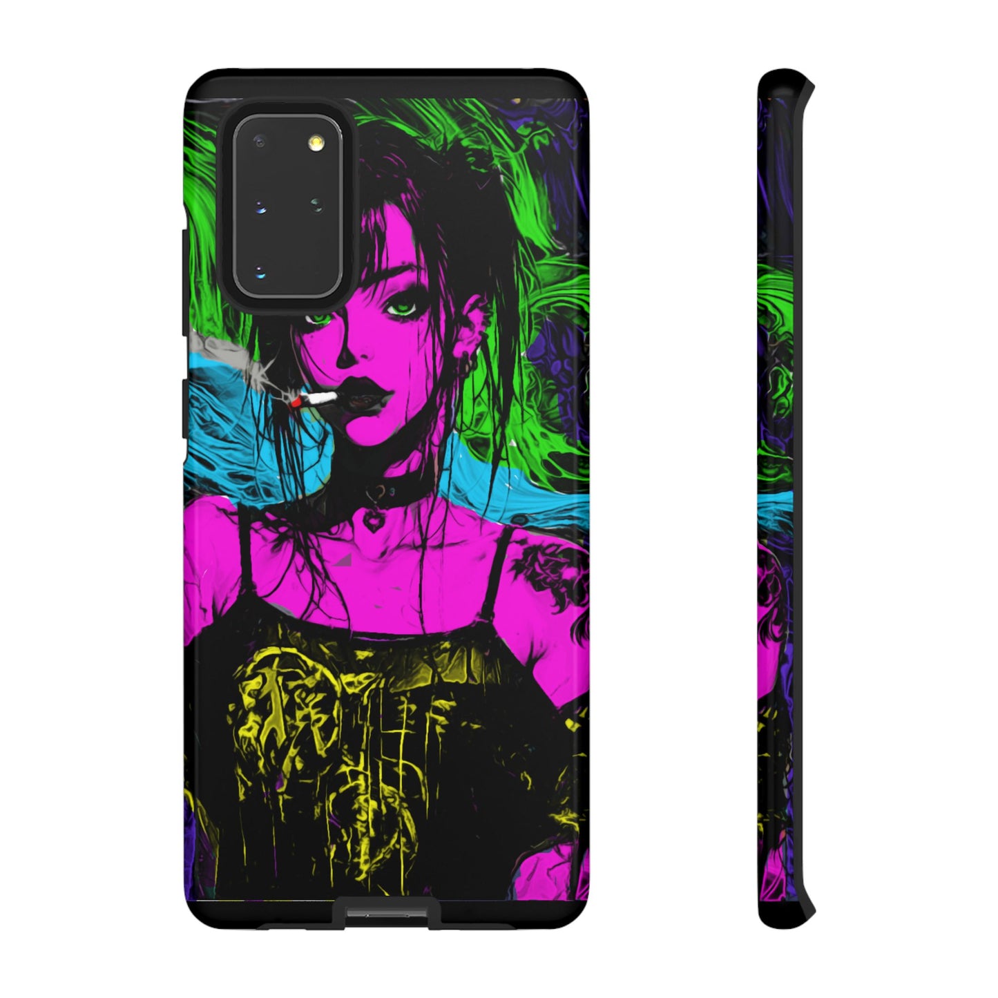 Smoking Girl Tough Phone Case