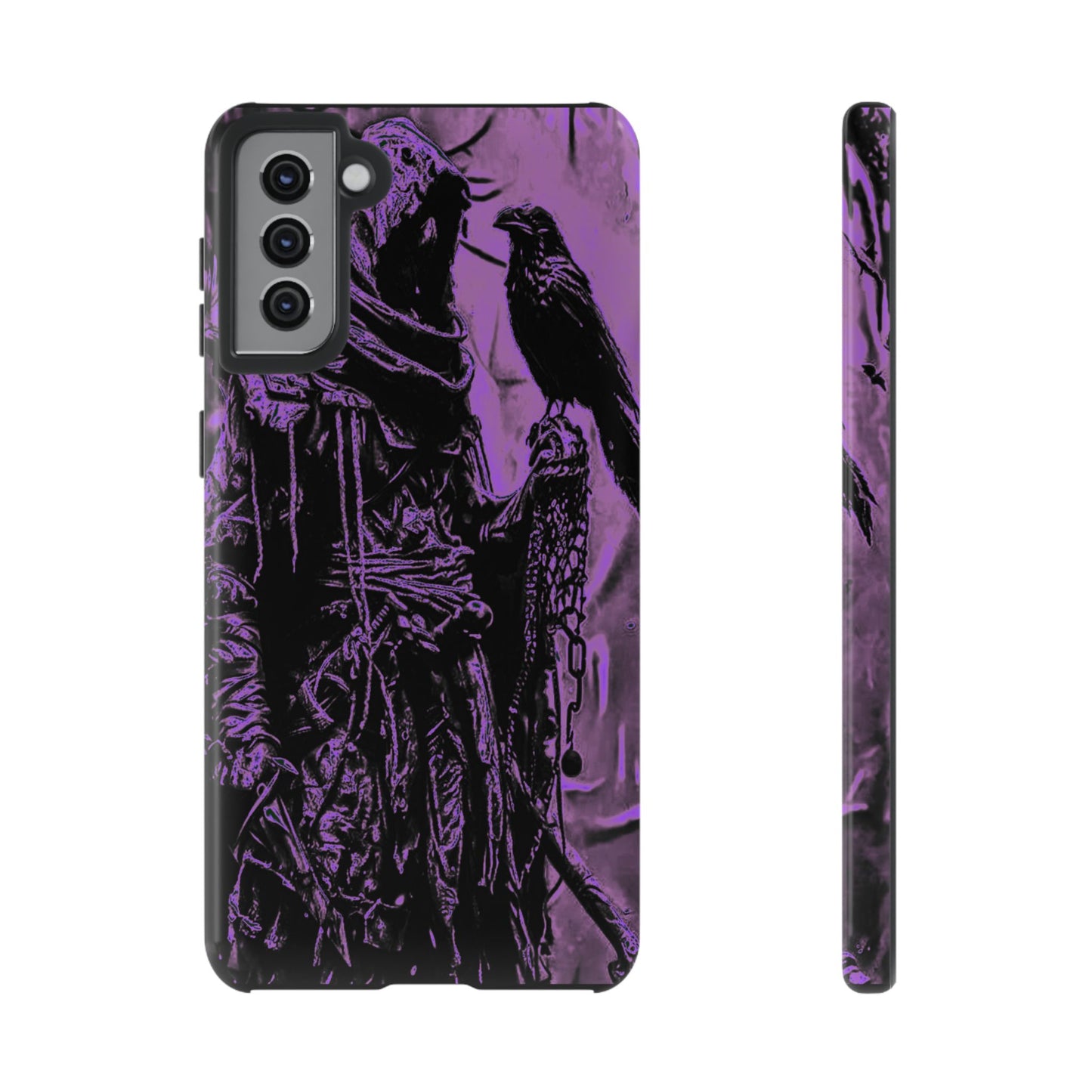 Hooded Figure With Raven Tough Phone Case