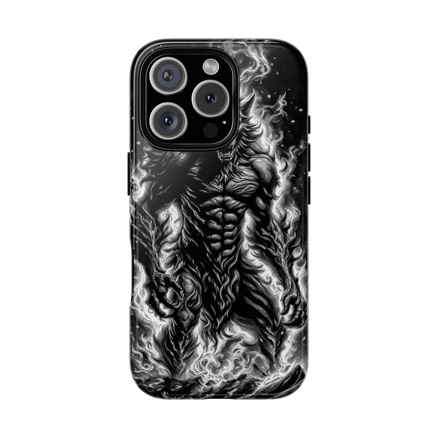 Wolf On Fire Tough Phone Case