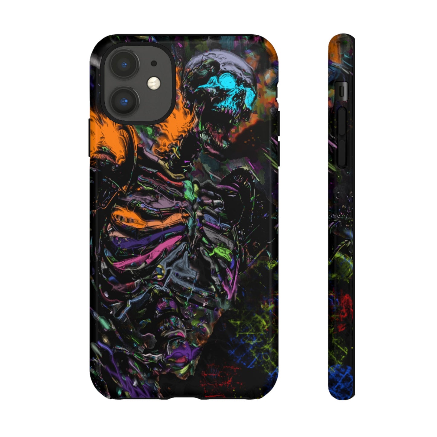 Flaming Skeleton Tough Phone Case