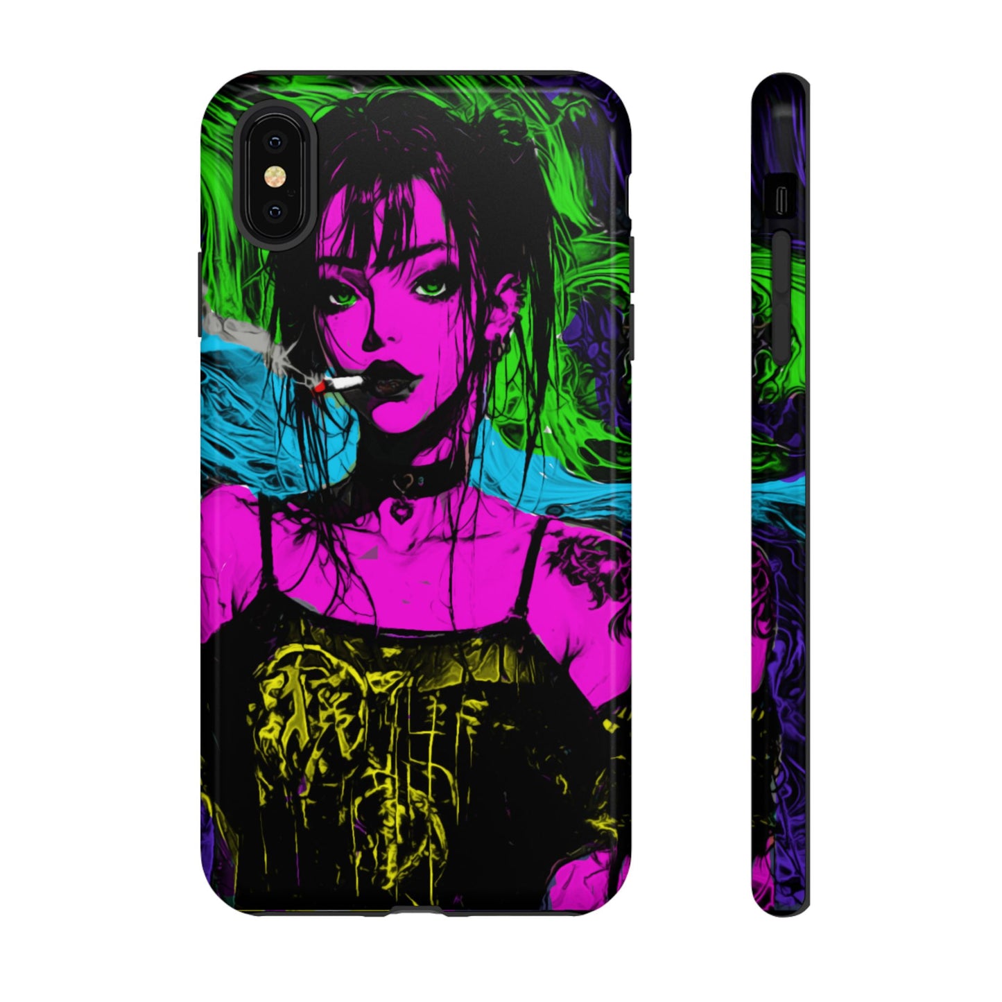 Smoking Girl Tough Phone Case