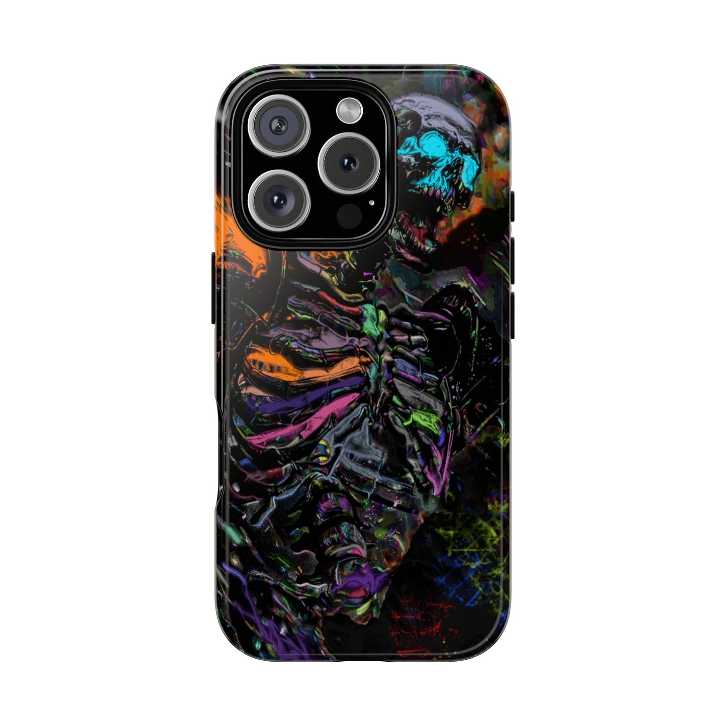 Flaming Skeleton Tough Phone Case