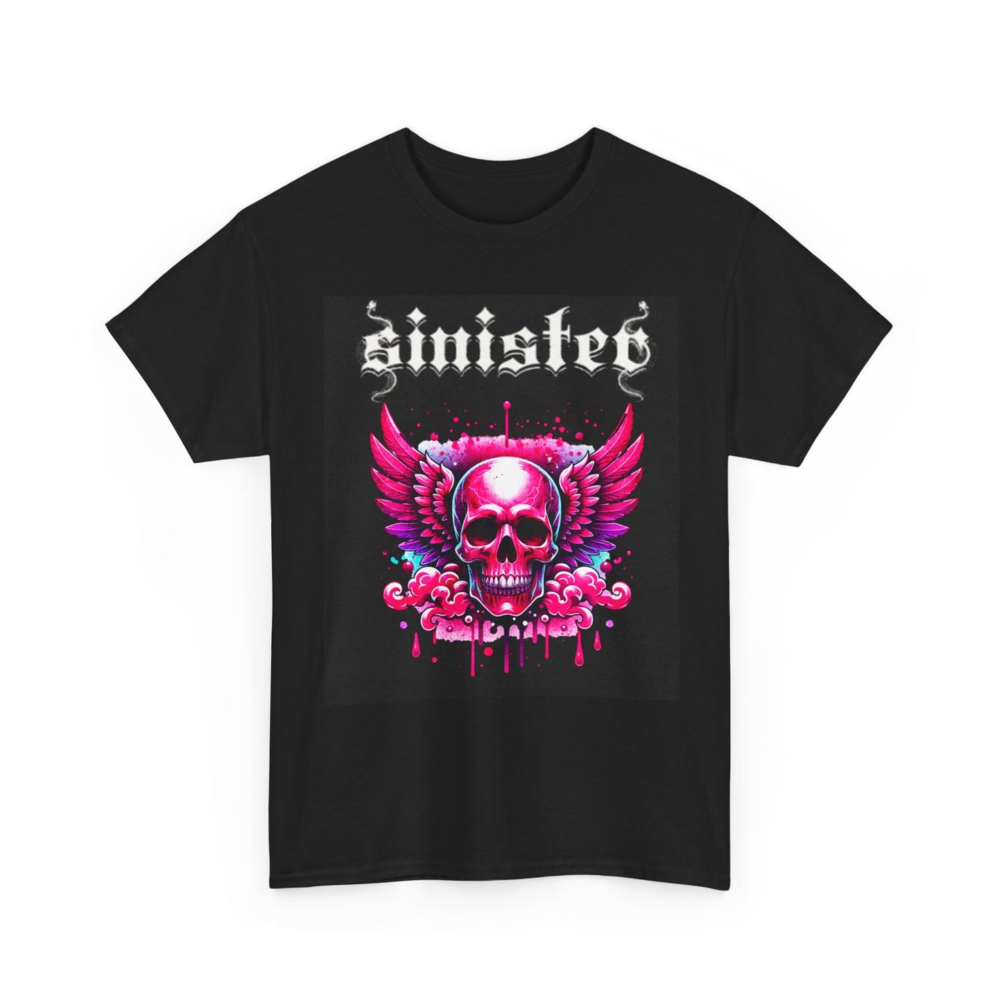 Sinister - Pink Winged Skull Tee-Shirt