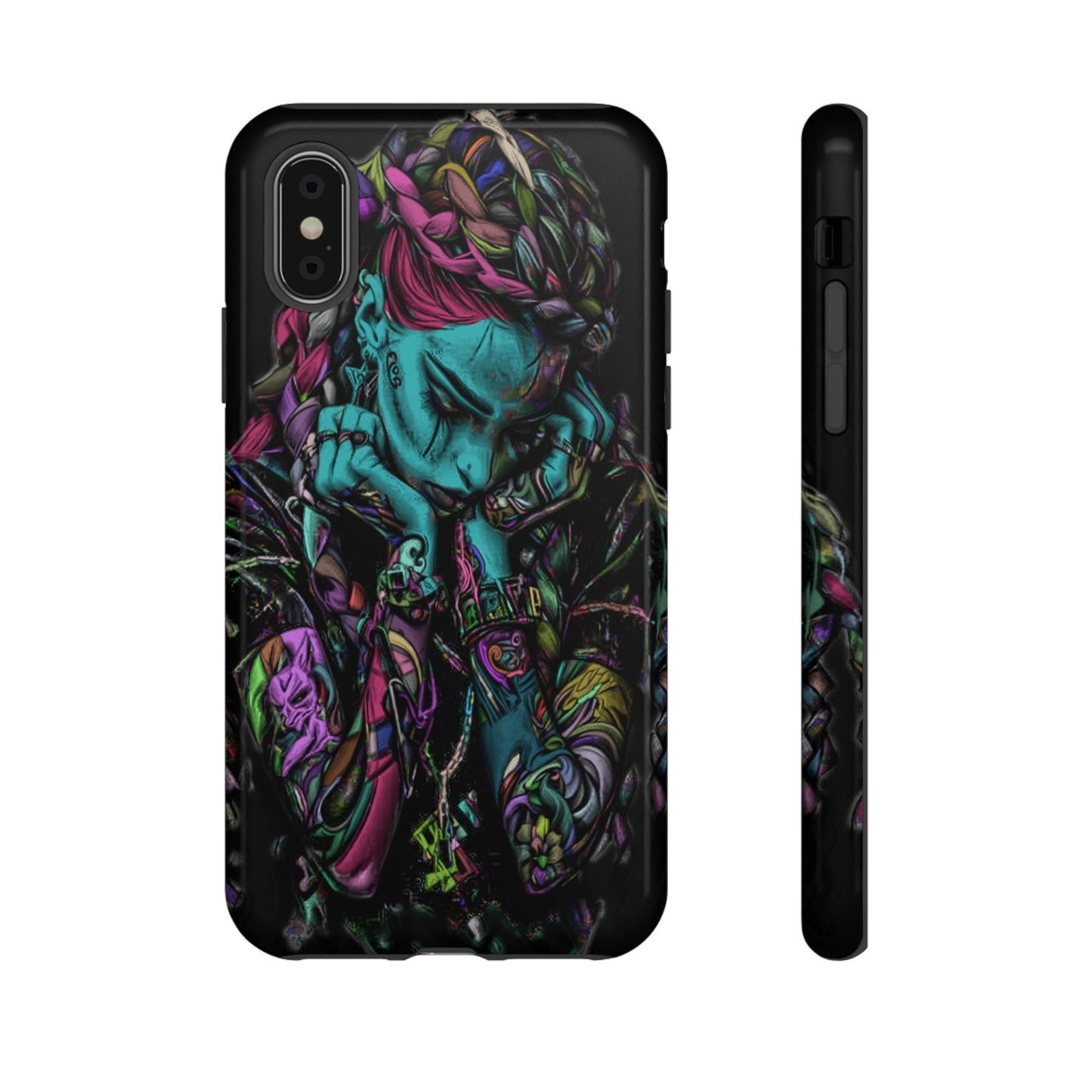 Girl With Braides Tough Phone Case