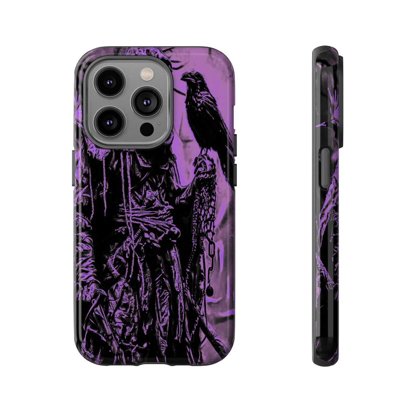 Hooded Figure With Raven Tough Phone Case