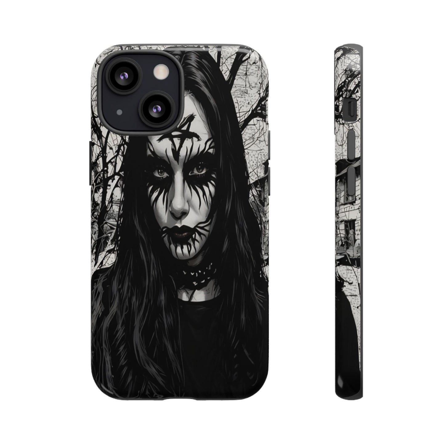 Black Metal Face Tough Phone Case