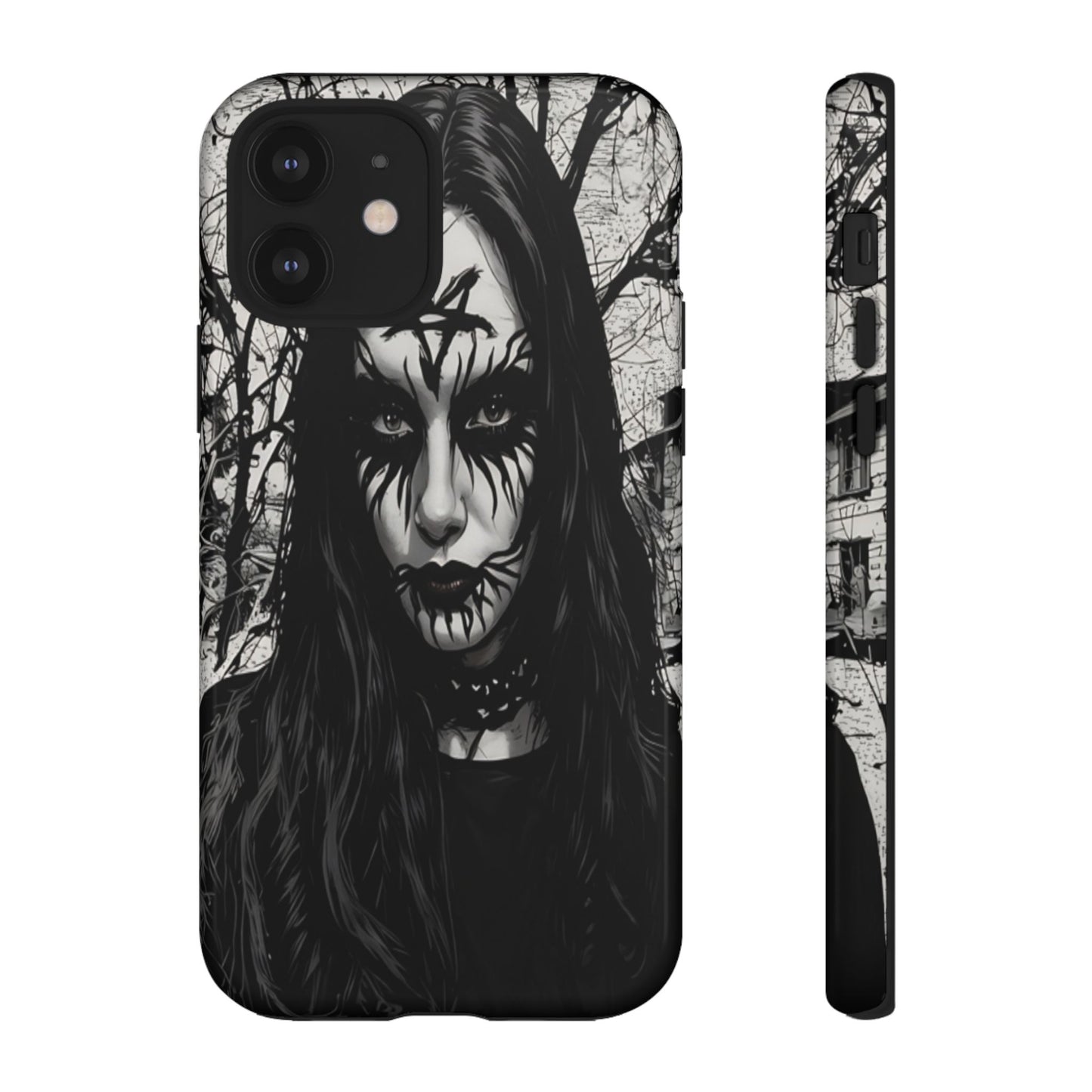 Black Metal Face Tough Phone Case