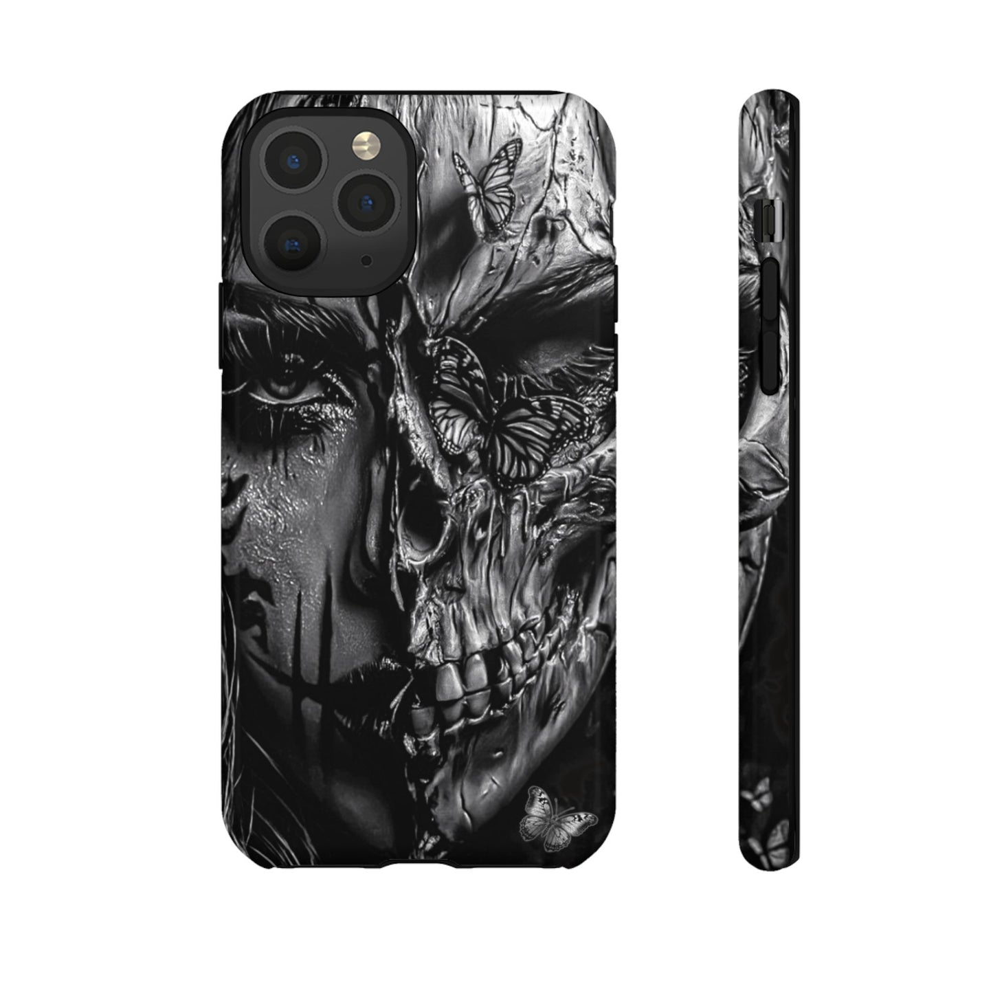 Half Skull Face Tough Phone Case