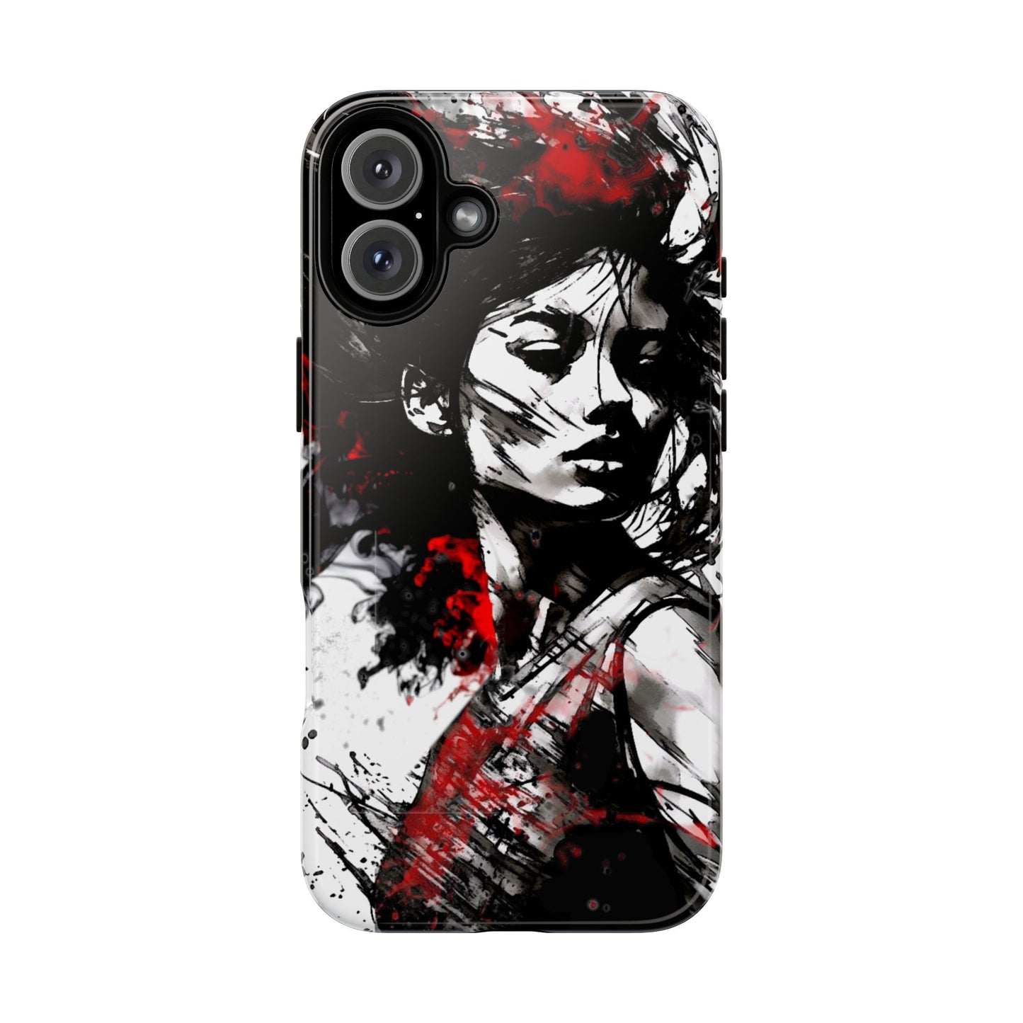 Paint Splatter Girl Tough Phone Case