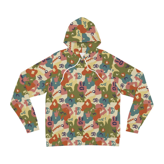 90s Retro Abstract Camo Hoodie