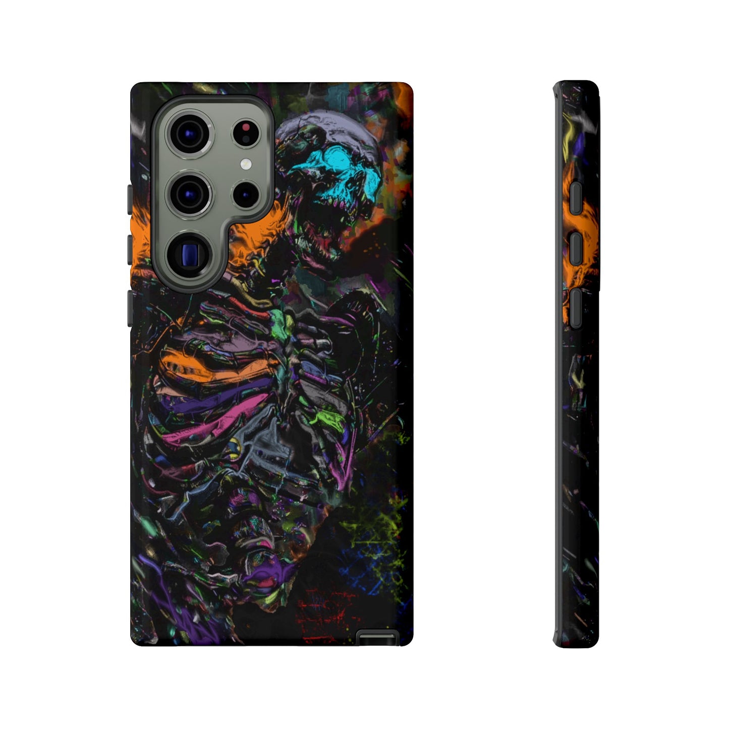 Flaming Skeleton Tough Phone Case