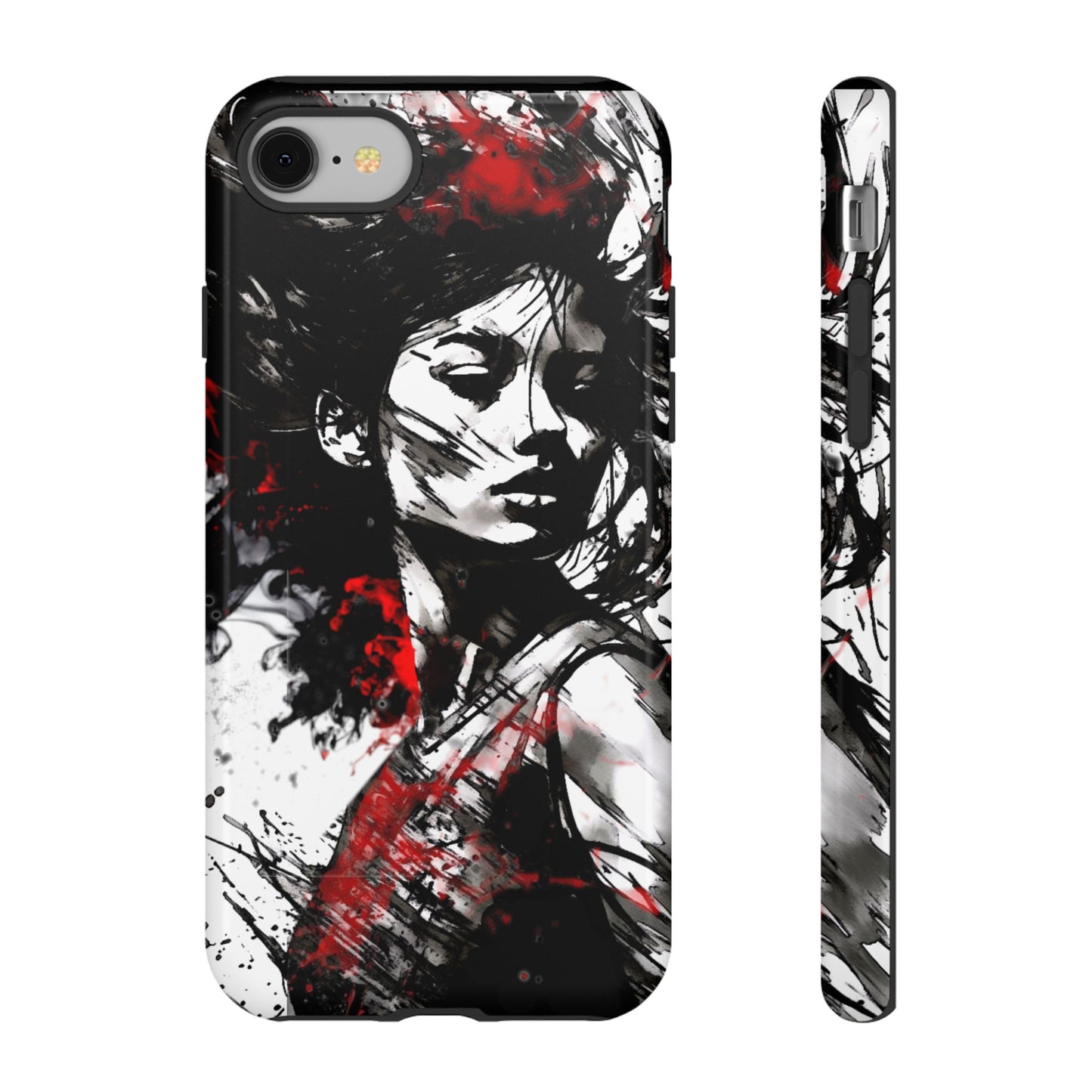 Paint Splatter Girl Tough Phone Case