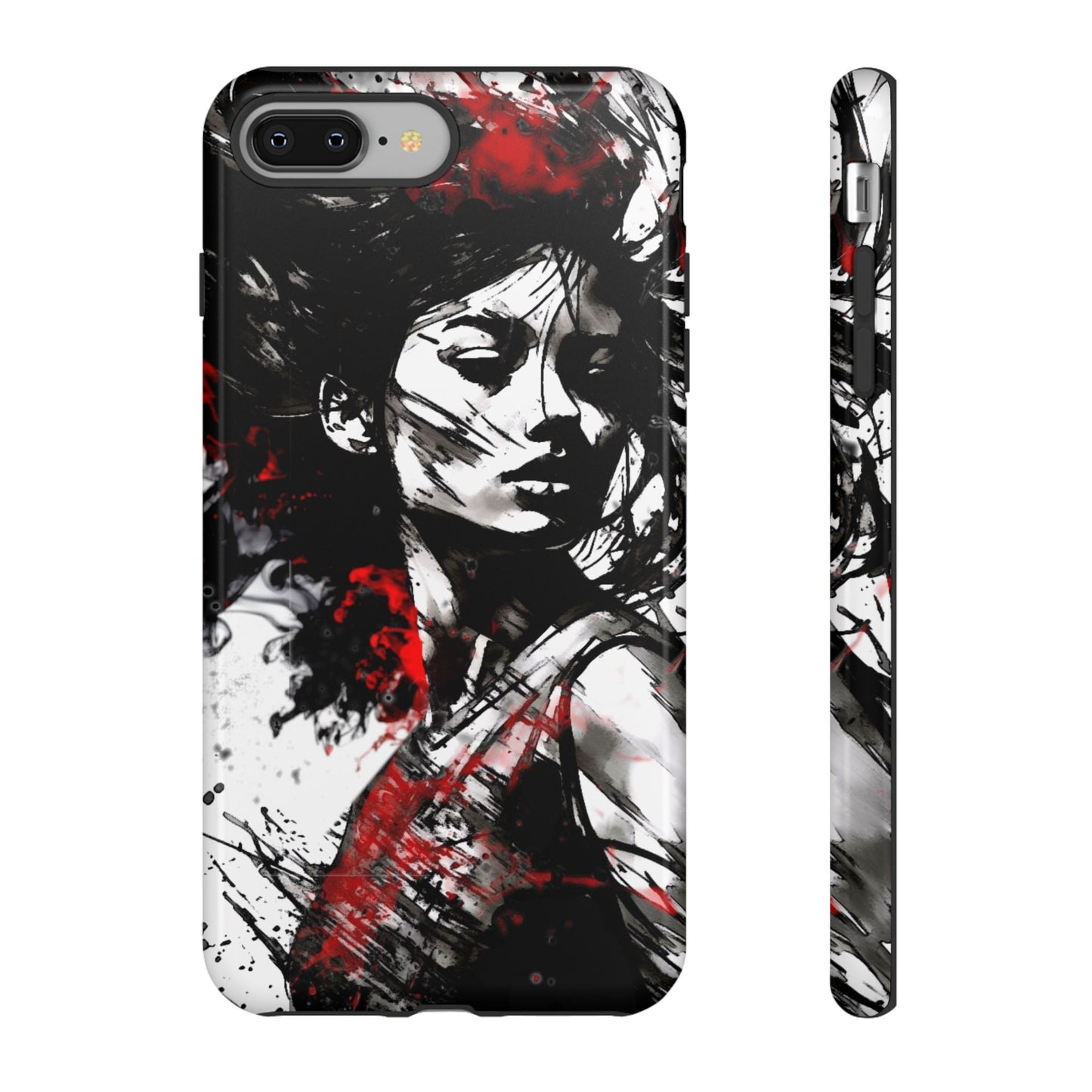 Paint Splatter Girl Tough Phone Case