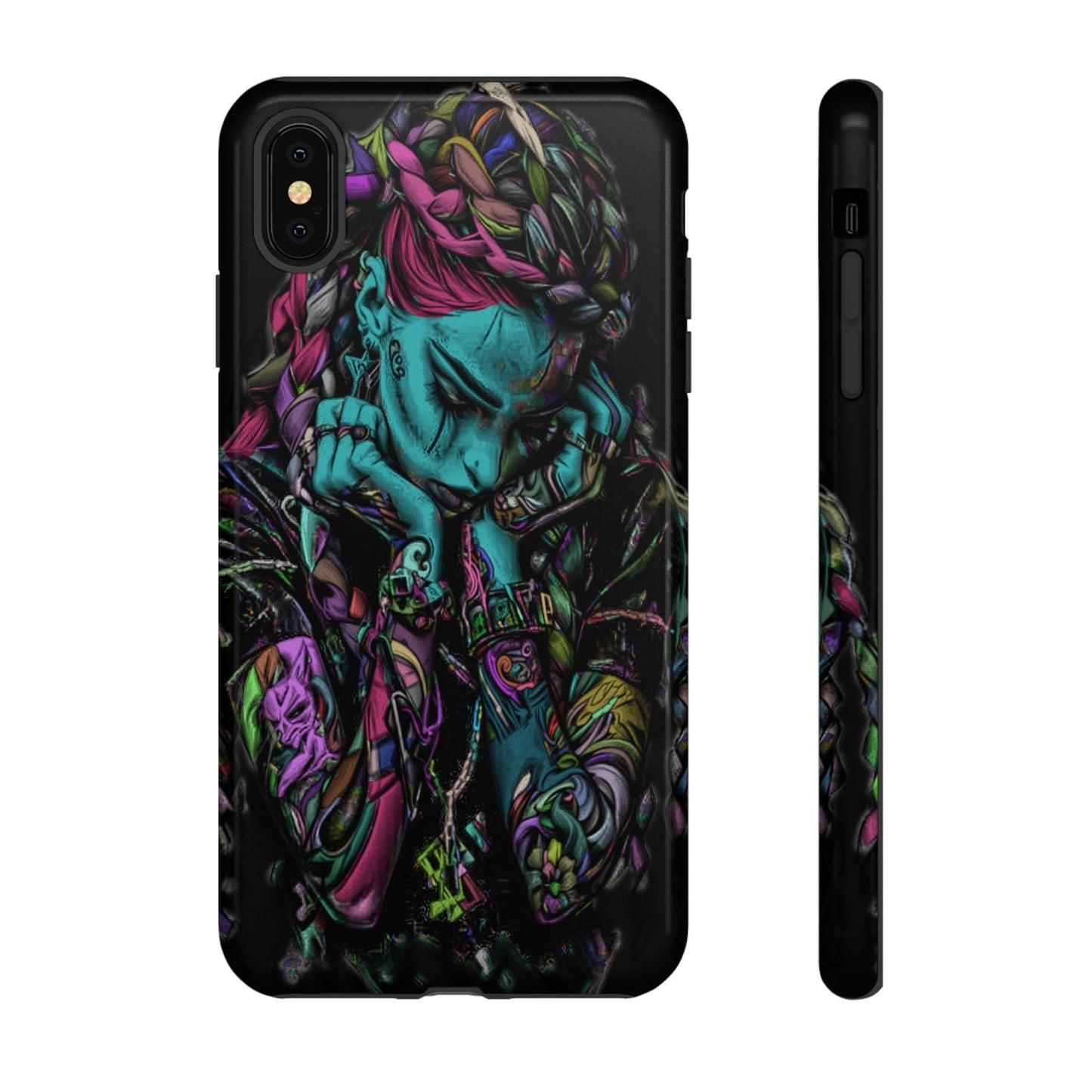 Girl With Braides Tough Phone Case