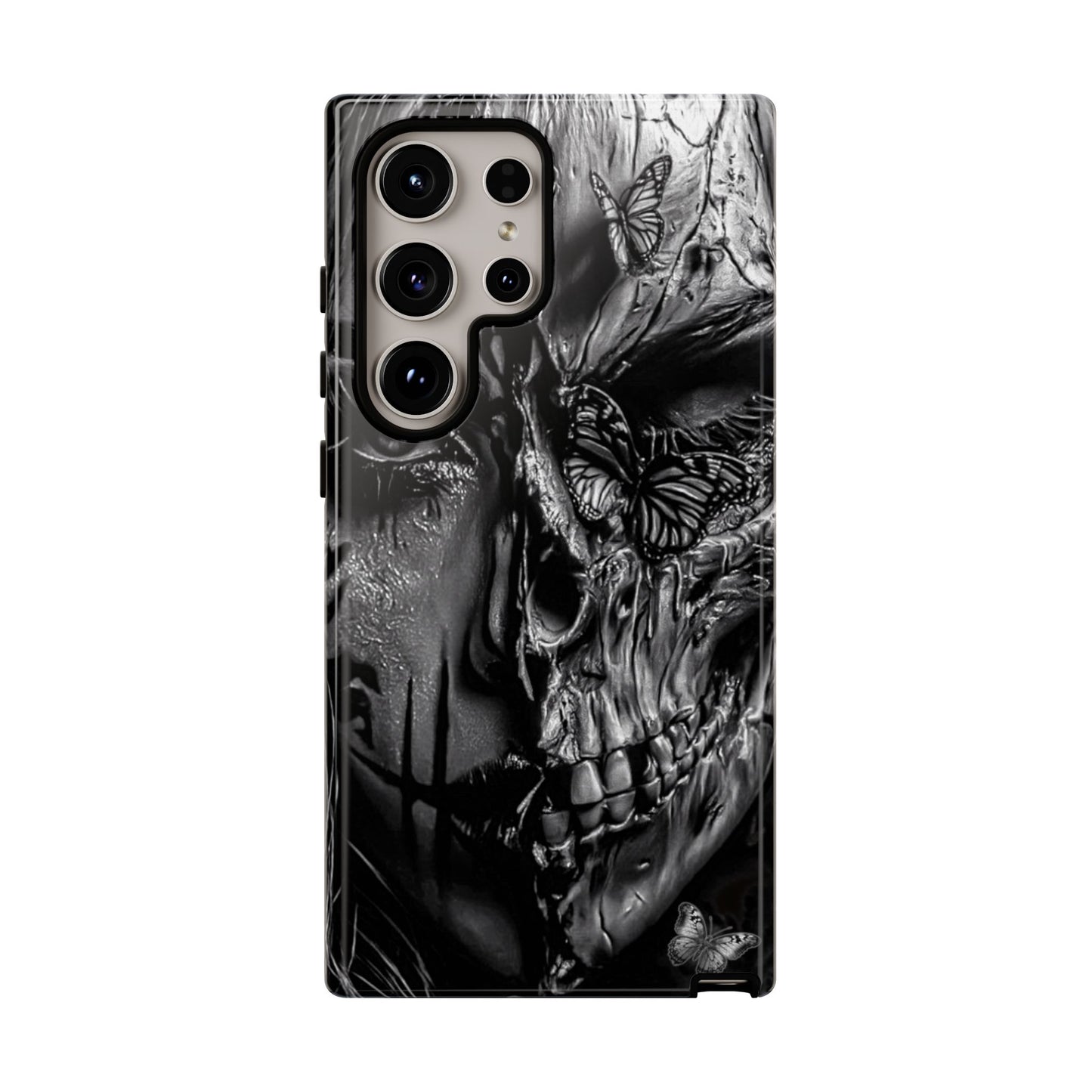 Half Skull Face Tough Phone Case