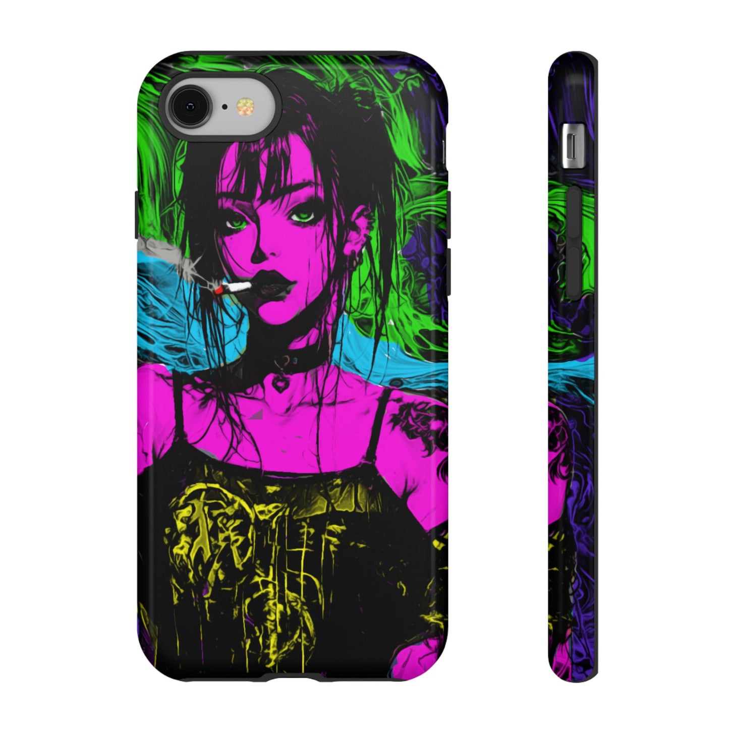 Smoking Girl Tough Phone Case